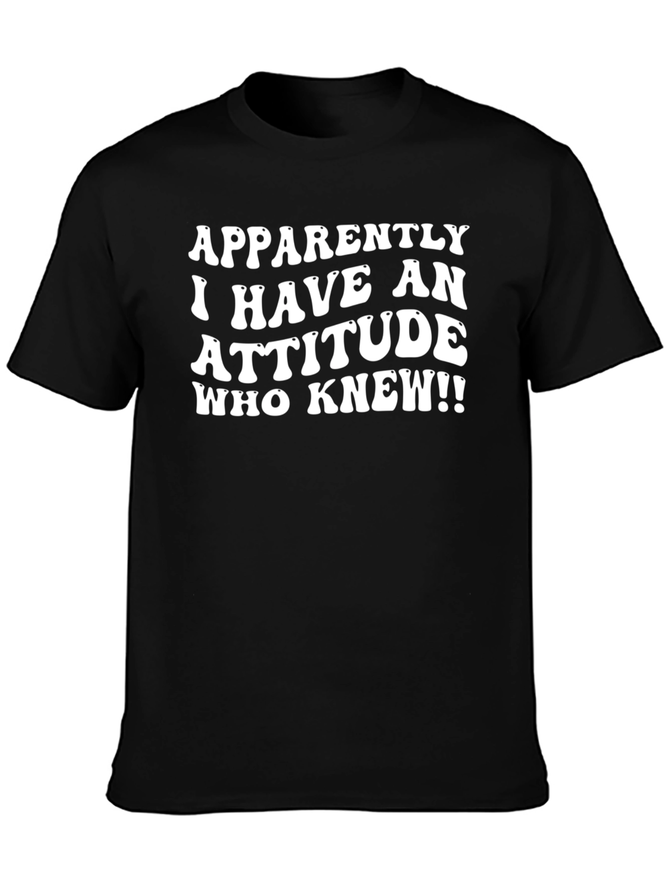 Attitude Slogan Black T-Shirt