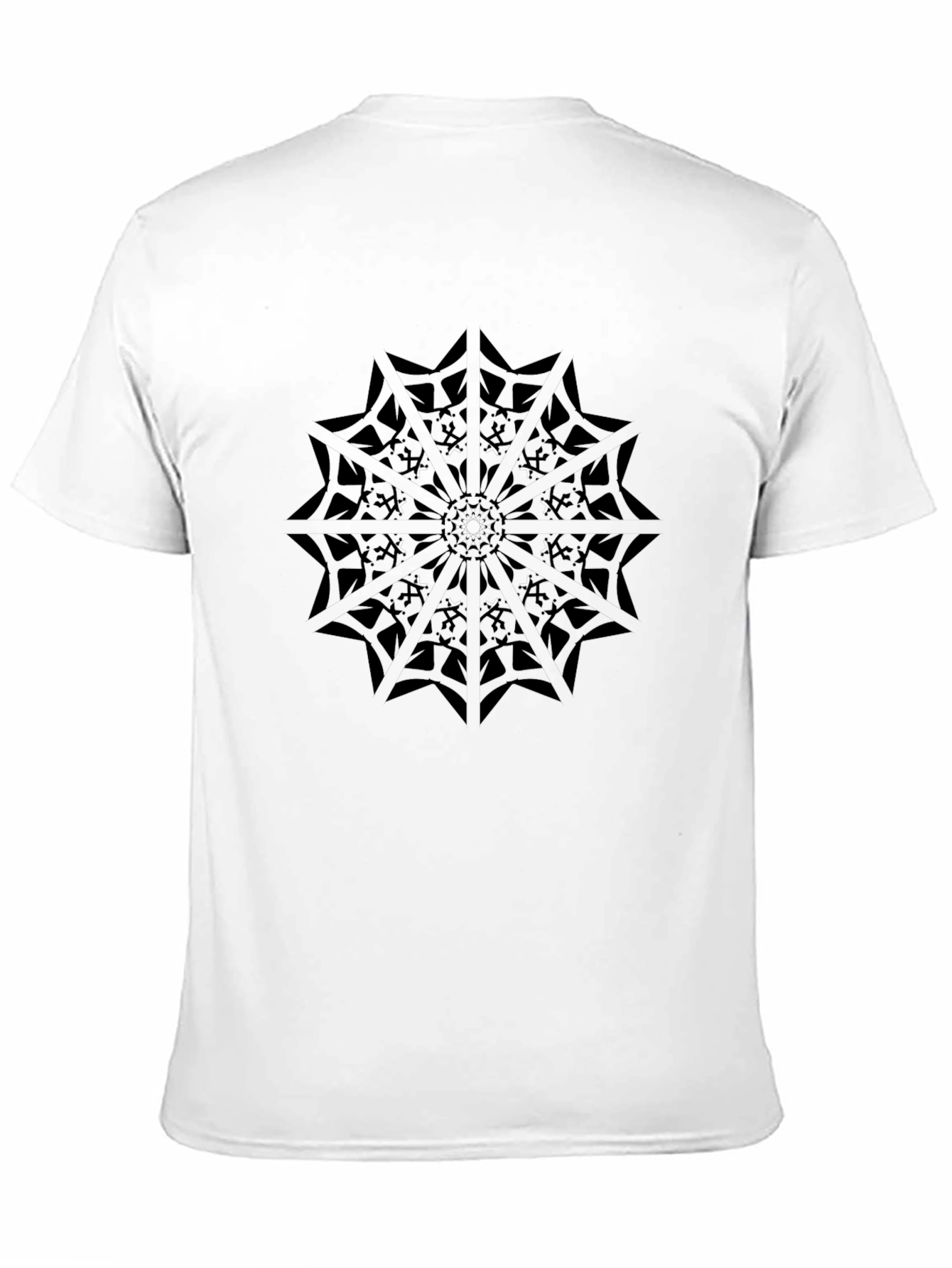Abstract Mandala Graphic Black T-Shirt