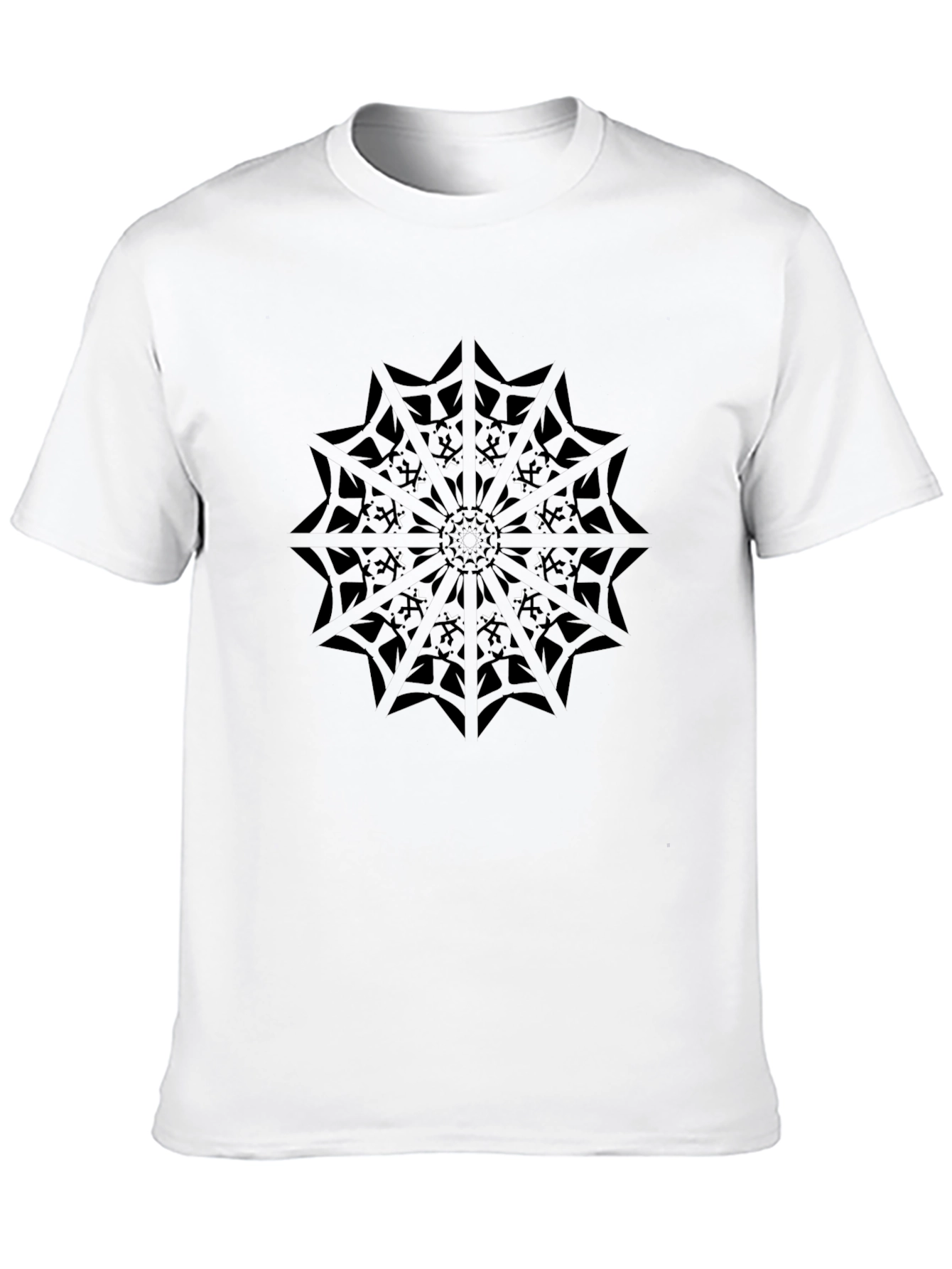 Abstract Mandala Graphic Black T-Shirt