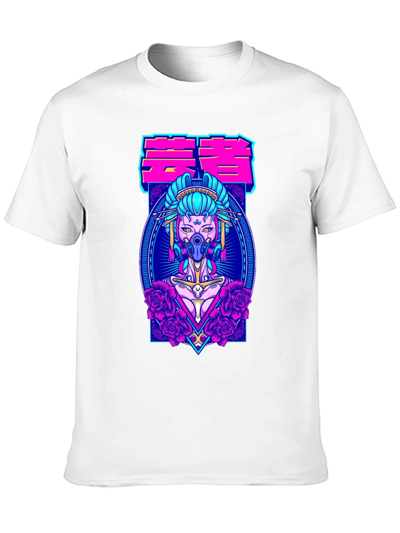 Cyberpunk Geisha T-Shirt - Unique Graphic Tee