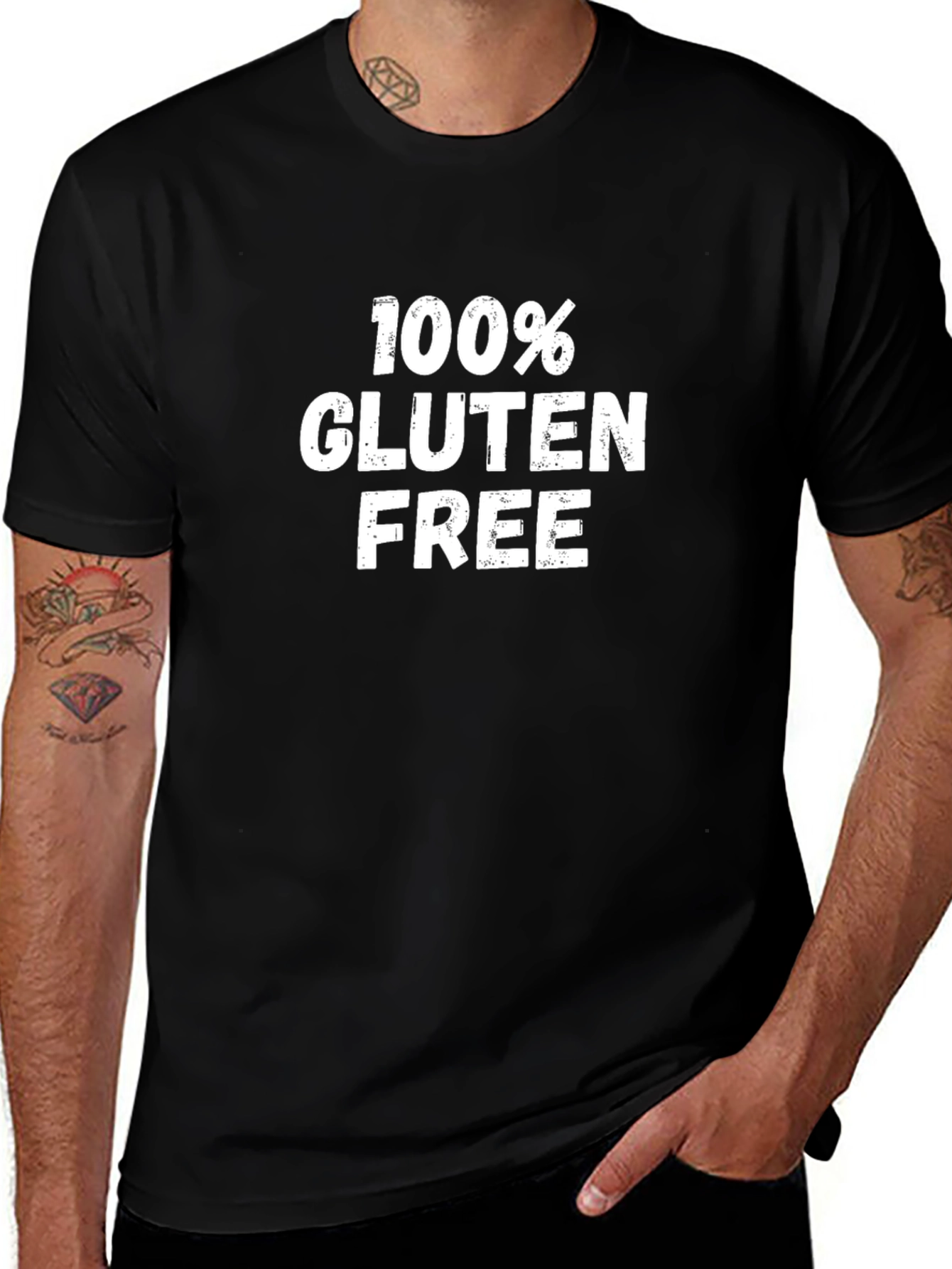 100% Gluten Free Black T-Shirt