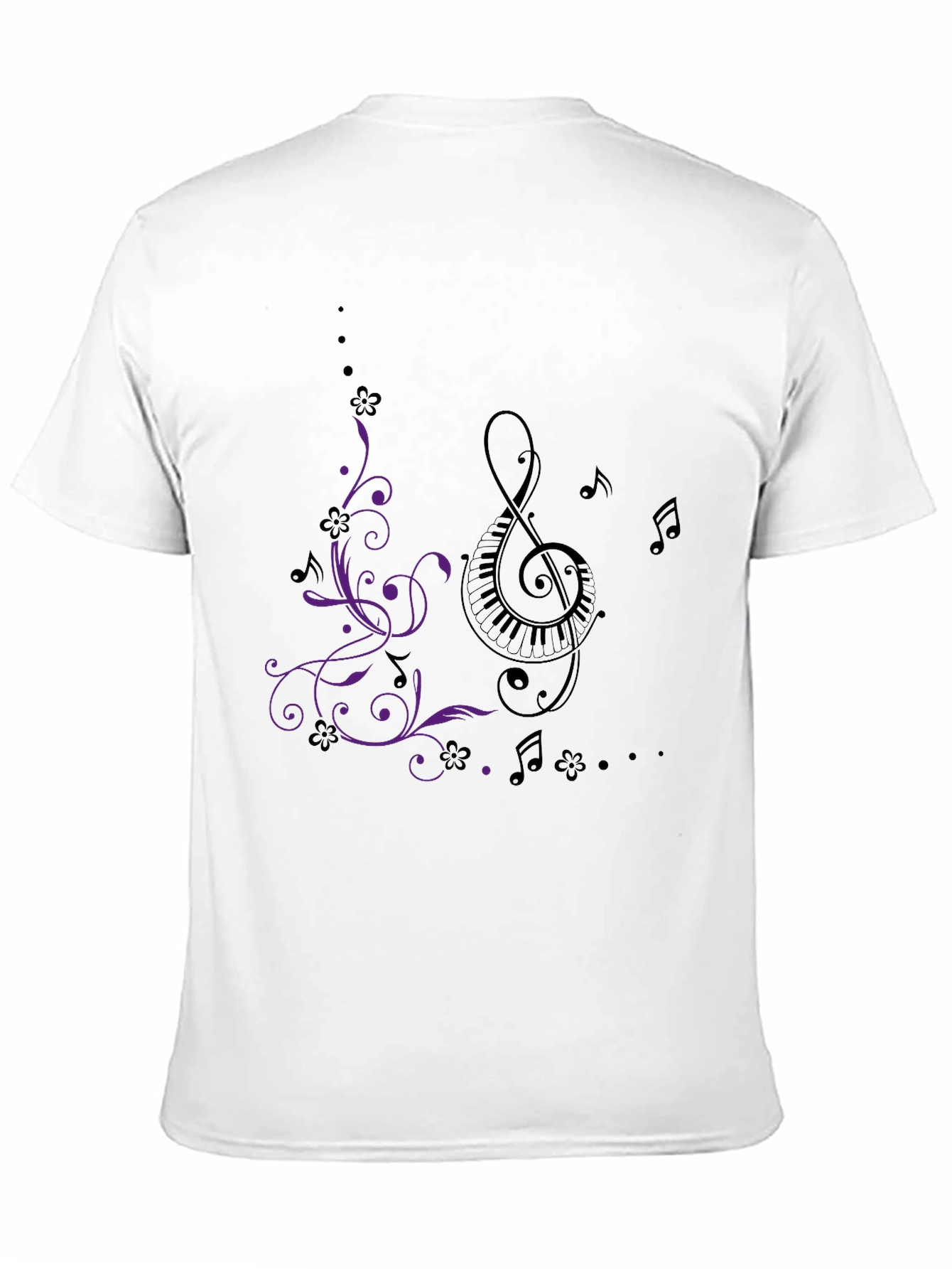 Music Treble Clef Floral T-Shirt