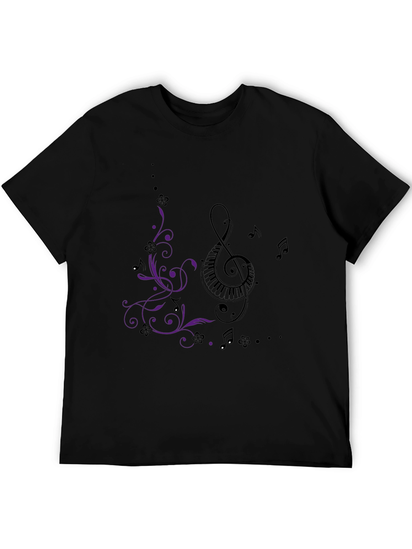 Music Treble Clef Floral T-Shirt