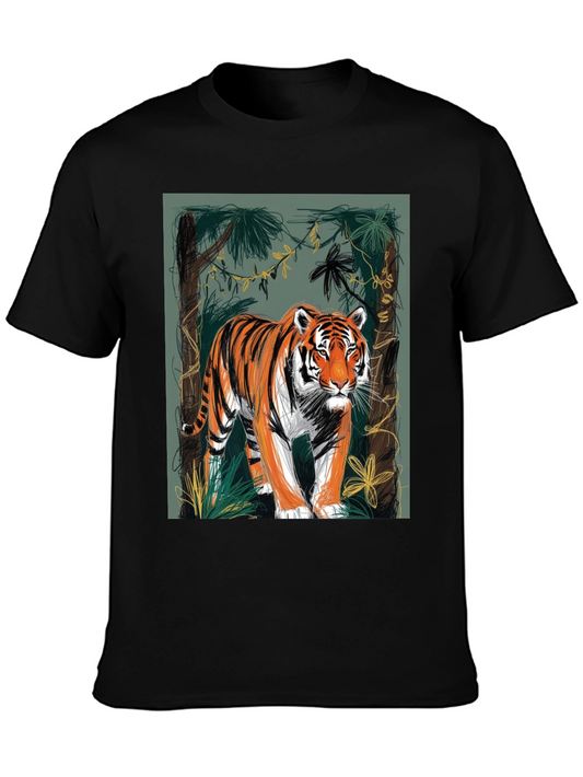 Tiger Graphic Tee - Jungle Design