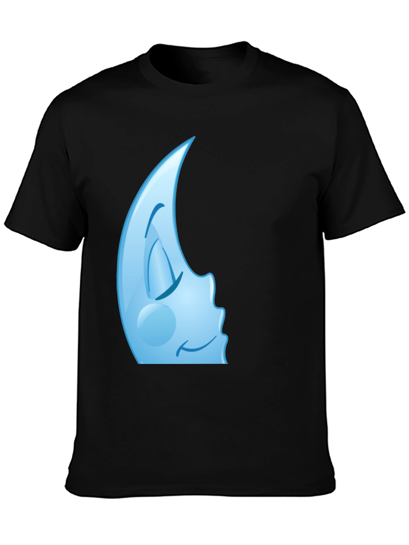 Sleepy Moon Graphic Tee - Stylish Black Cotton T-Shirt