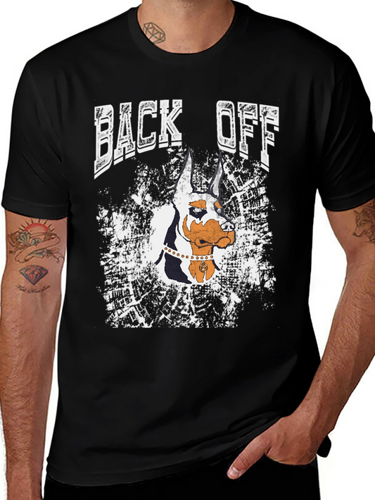 Back Off Doberman Graphic T-Shirt - Black
