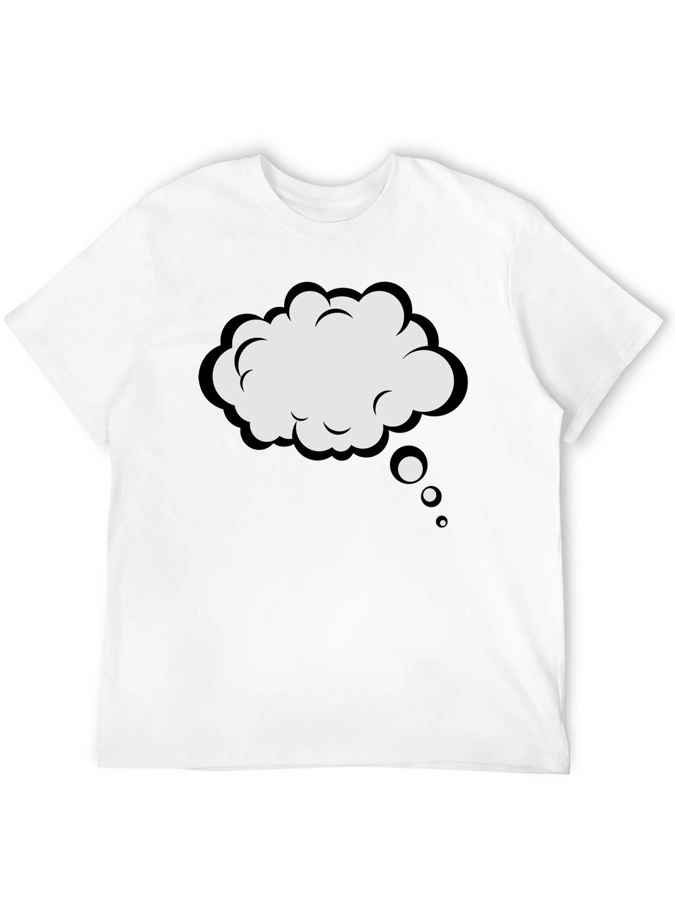 Black T-Shirt with Thought Bubble Design
