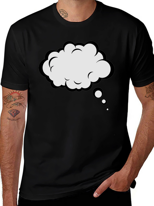 Black T-Shirt with Thought Bubble Design