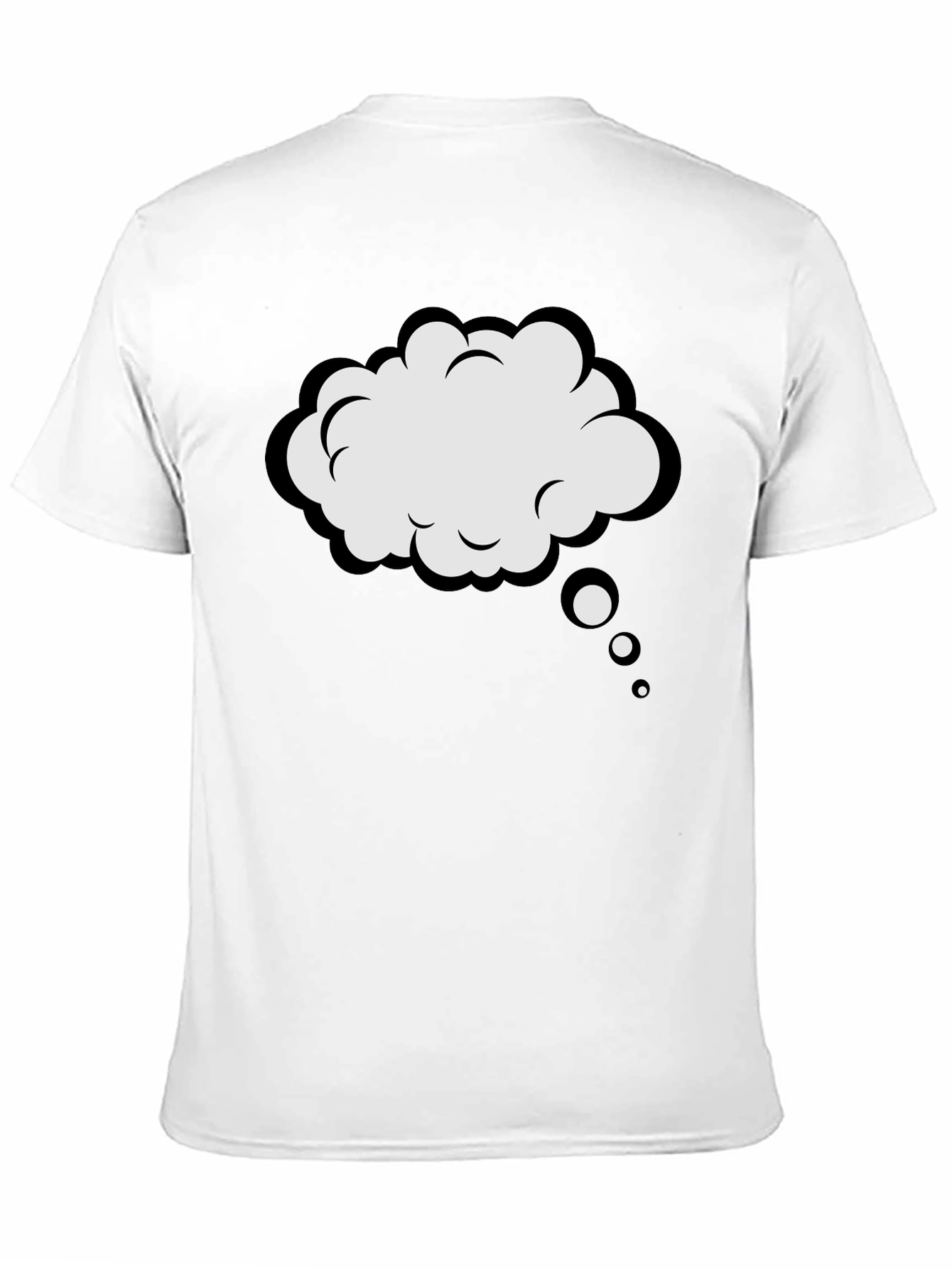 Black T-Shirt with Thought Bubble Design
