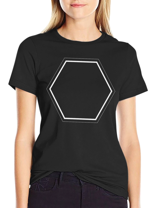 Mens Black Tee with Hexagon Graphic