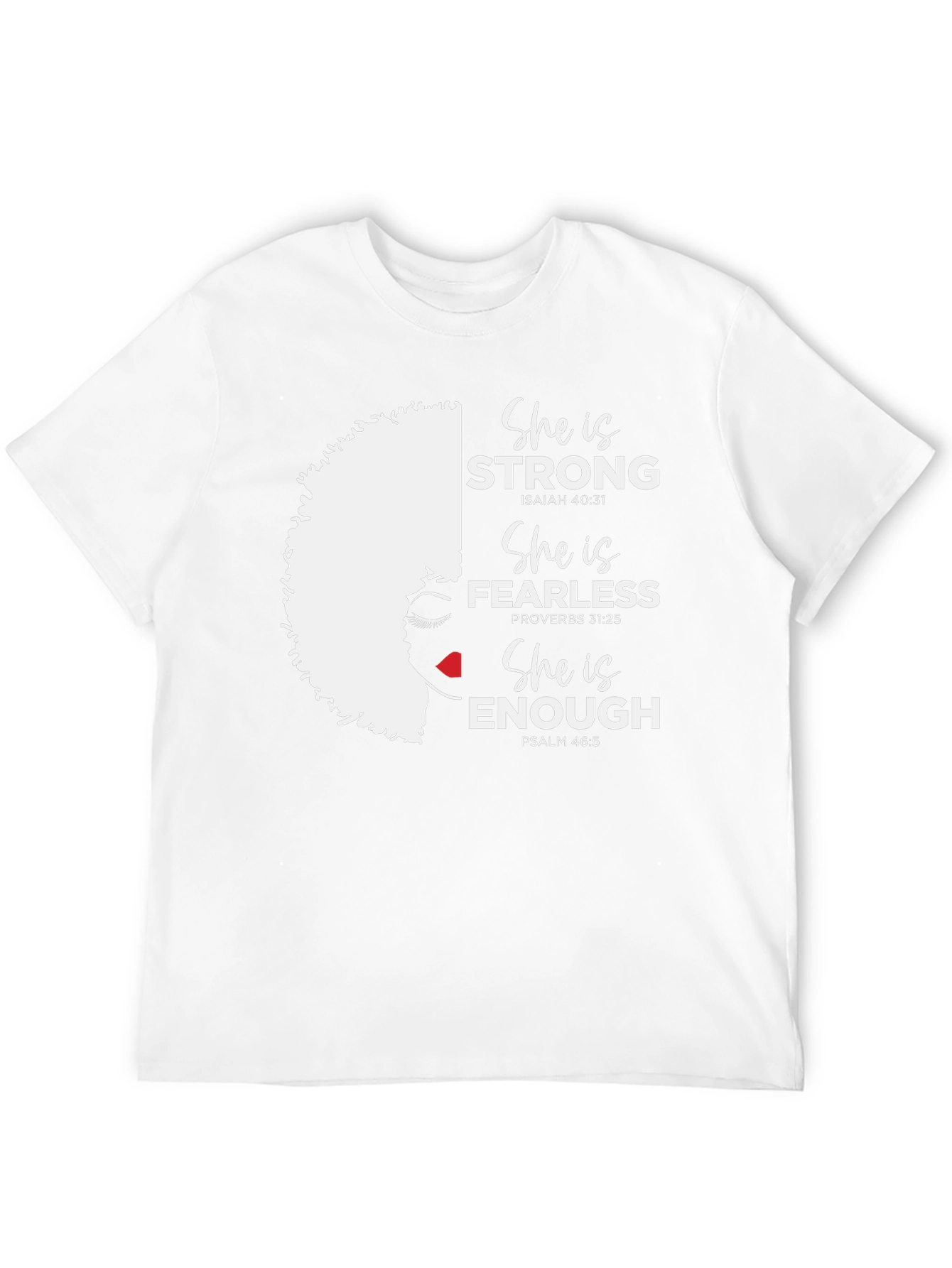 Empowered Woman Graphic Tee: Strong Fearless Enough