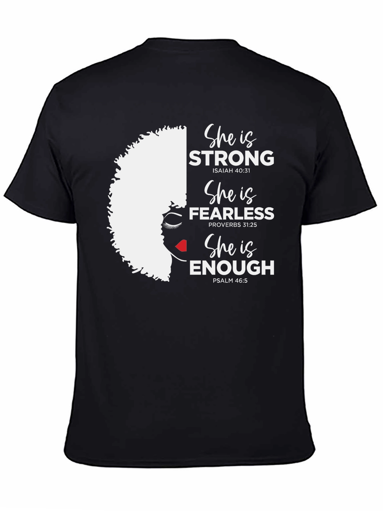 Empowered Woman Graphic Tee: Strong Fearless Enough