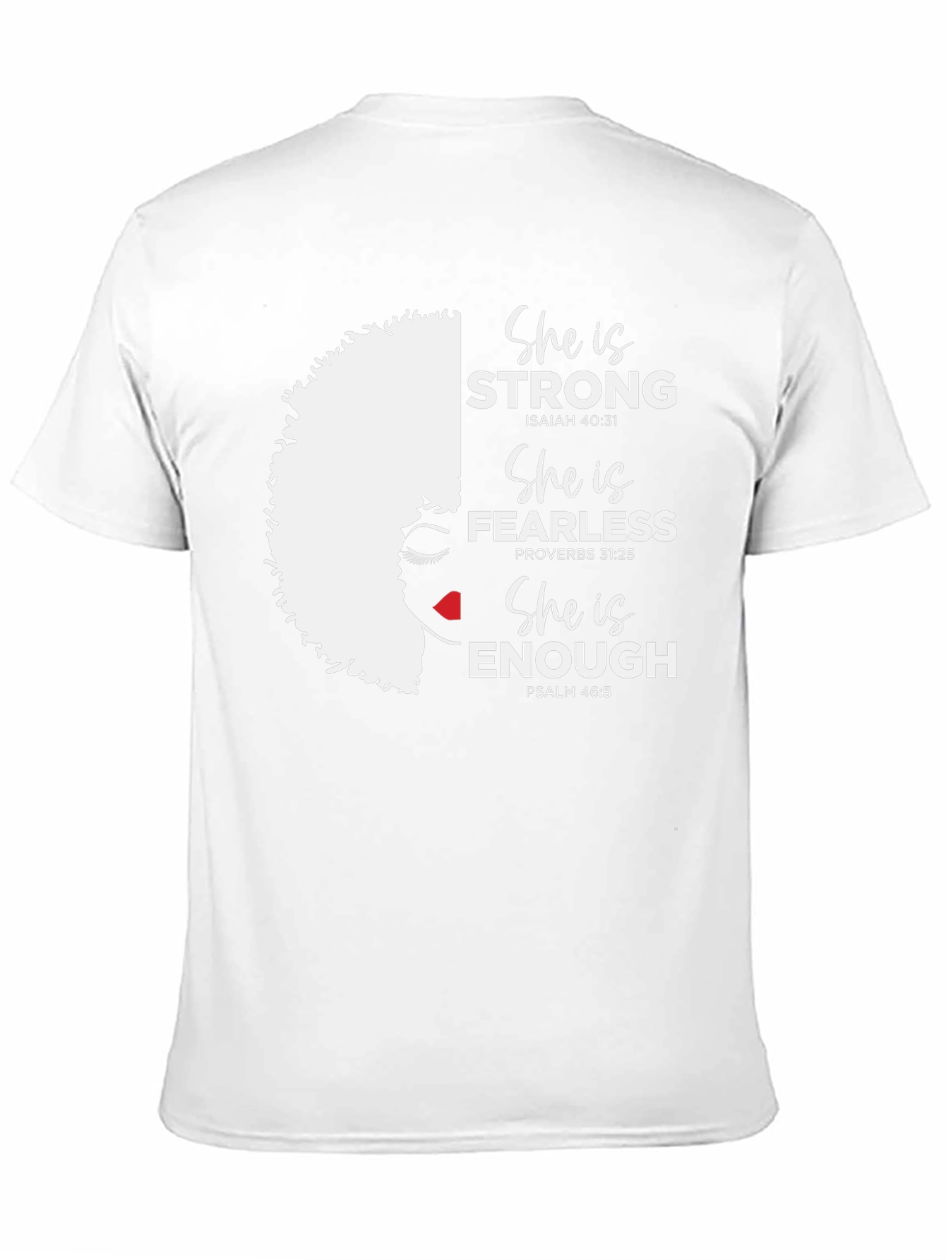 Empowered Woman Graphic Tee: Strong Fearless Enough