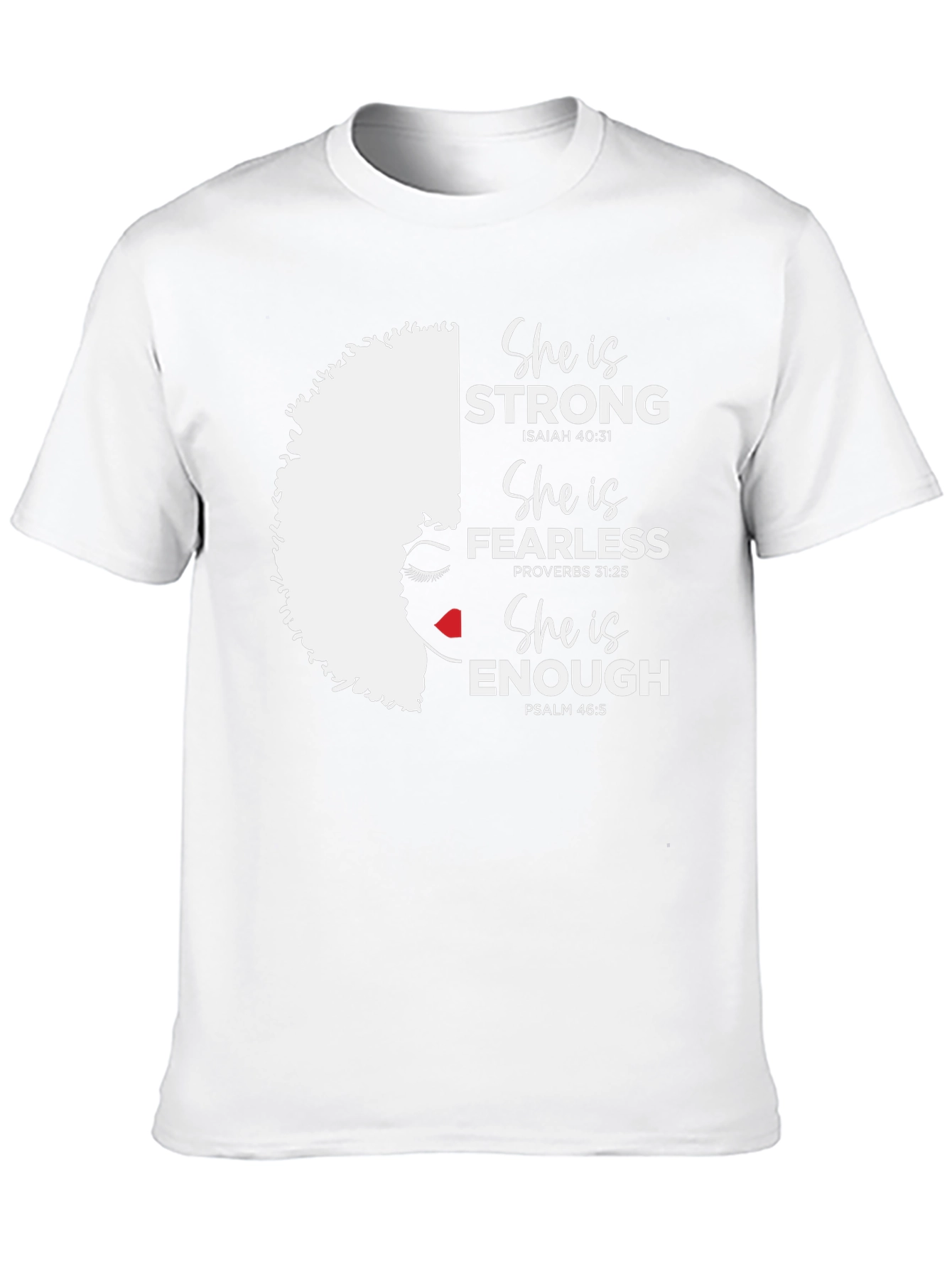 Empowered Woman Graphic Tee: Strong Fearless Enough