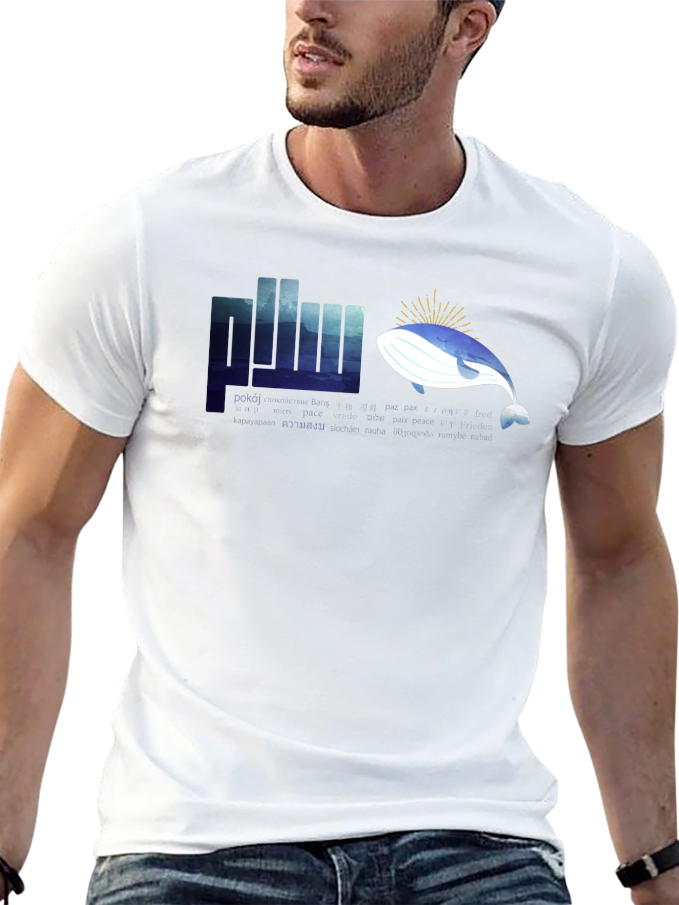 Peace Whale Graphic T-Shirt
