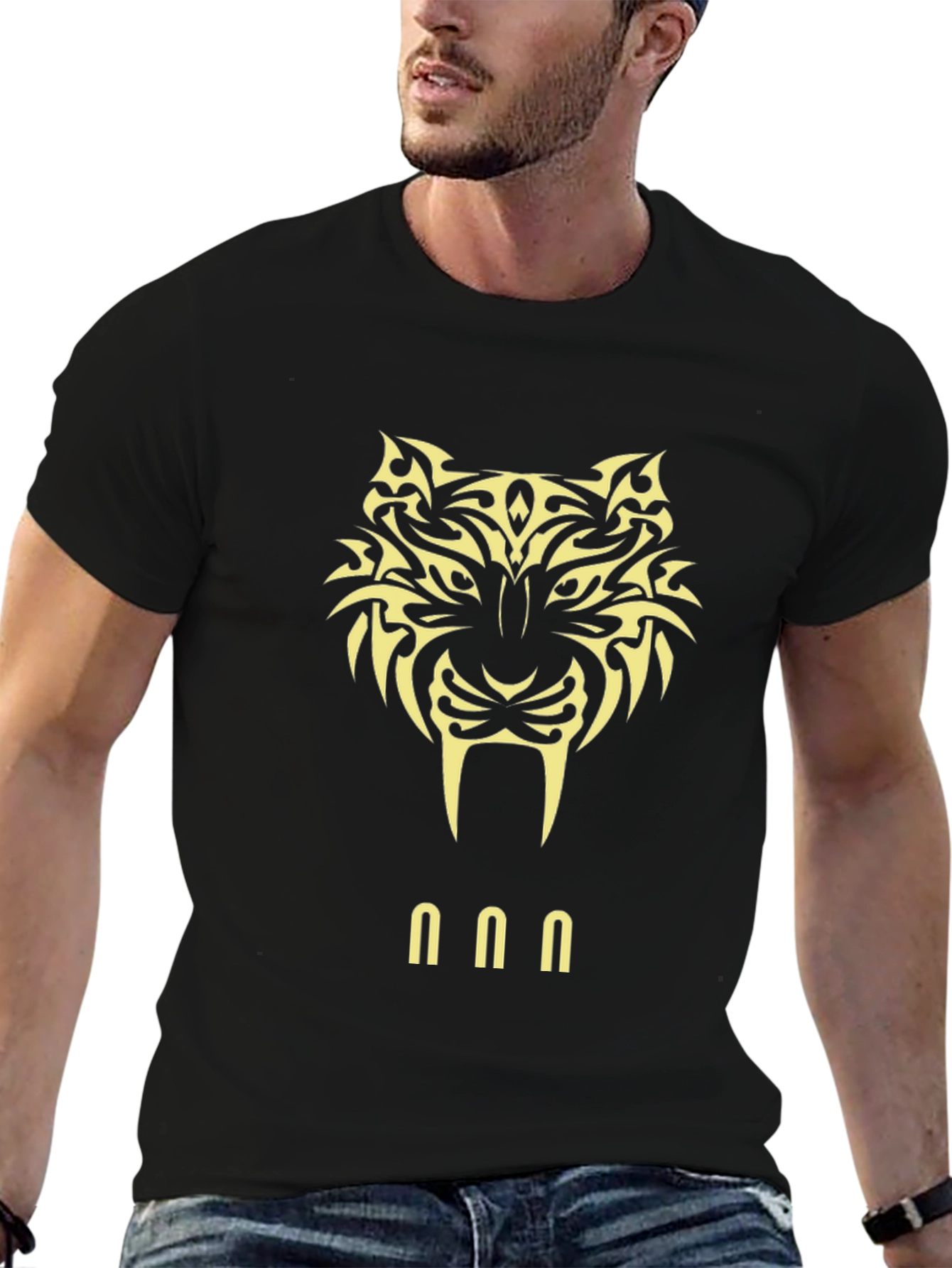 Tribal Tiger Graphic Tee - Cool Mens T-Shirt