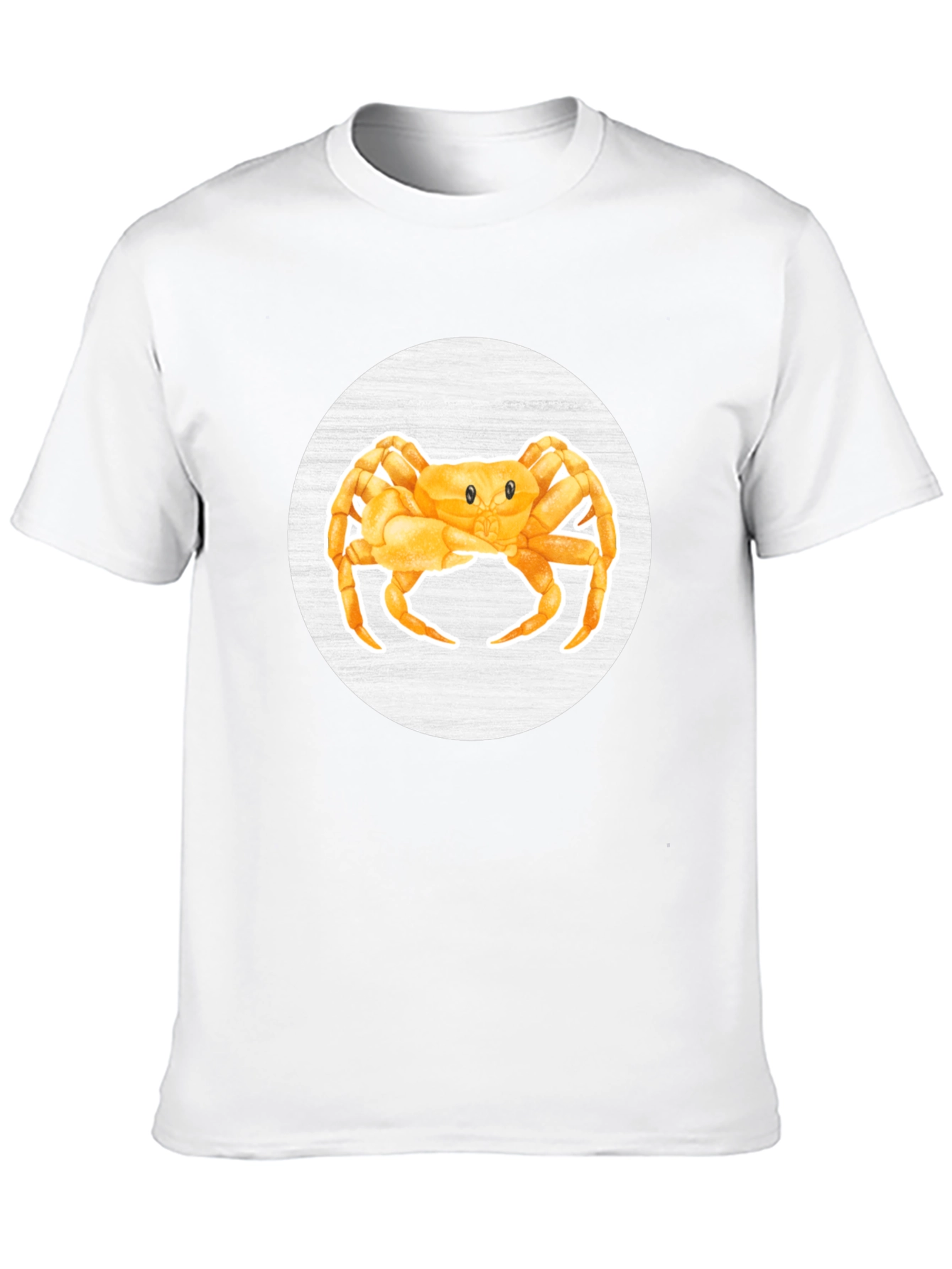Crab Graphic Tee - Black Cotton Casual Shirt
