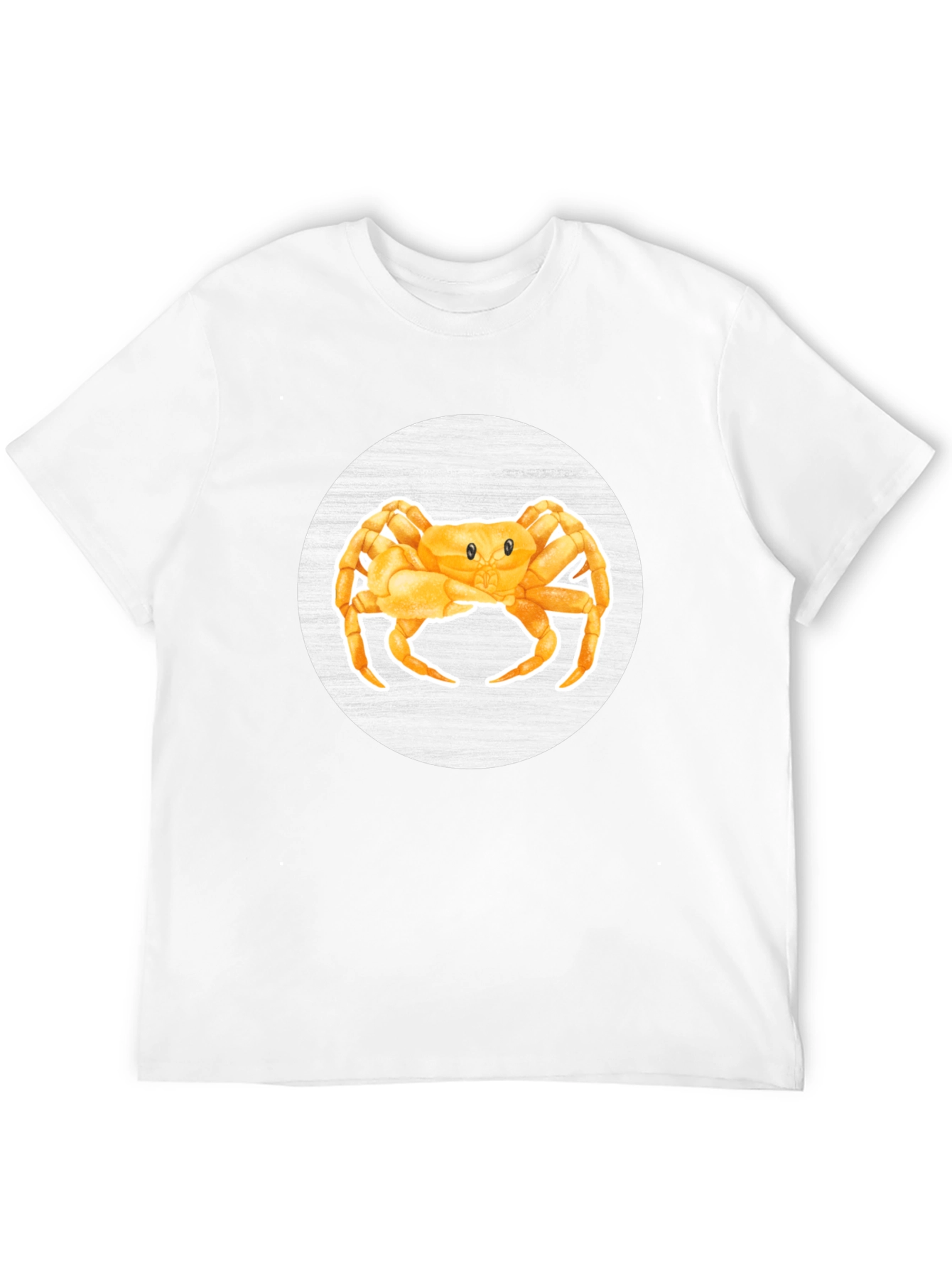 Crab Graphic Tee - Black Cotton Casual Shirt