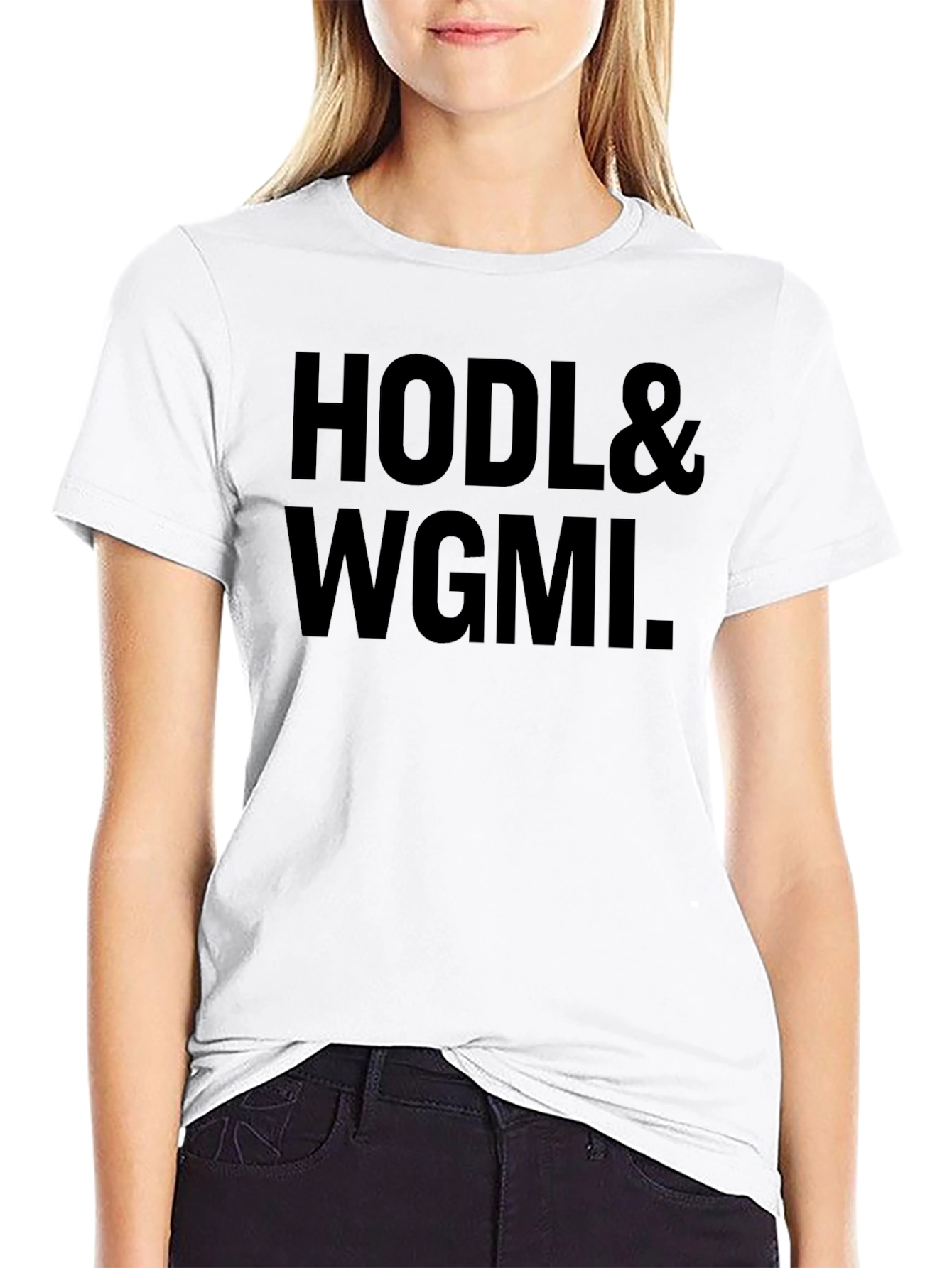 HODL & WGMI Black T-Shirt Crypto Meme Tee