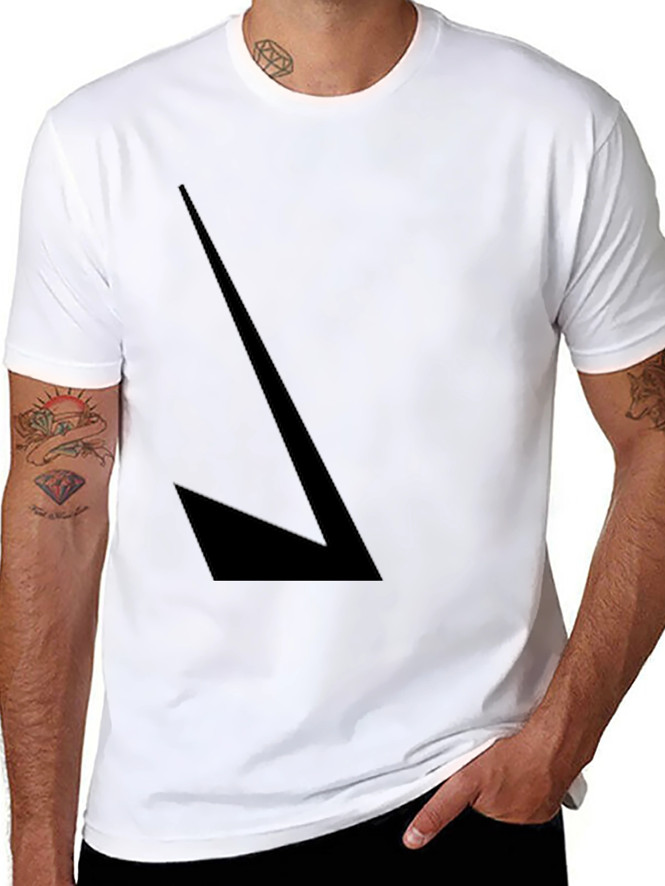 Mens Black T-Shirt - Graphic Design
