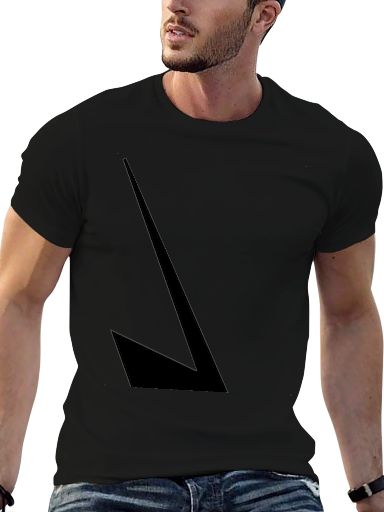 Mens Black T-Shirt - Graphic Design