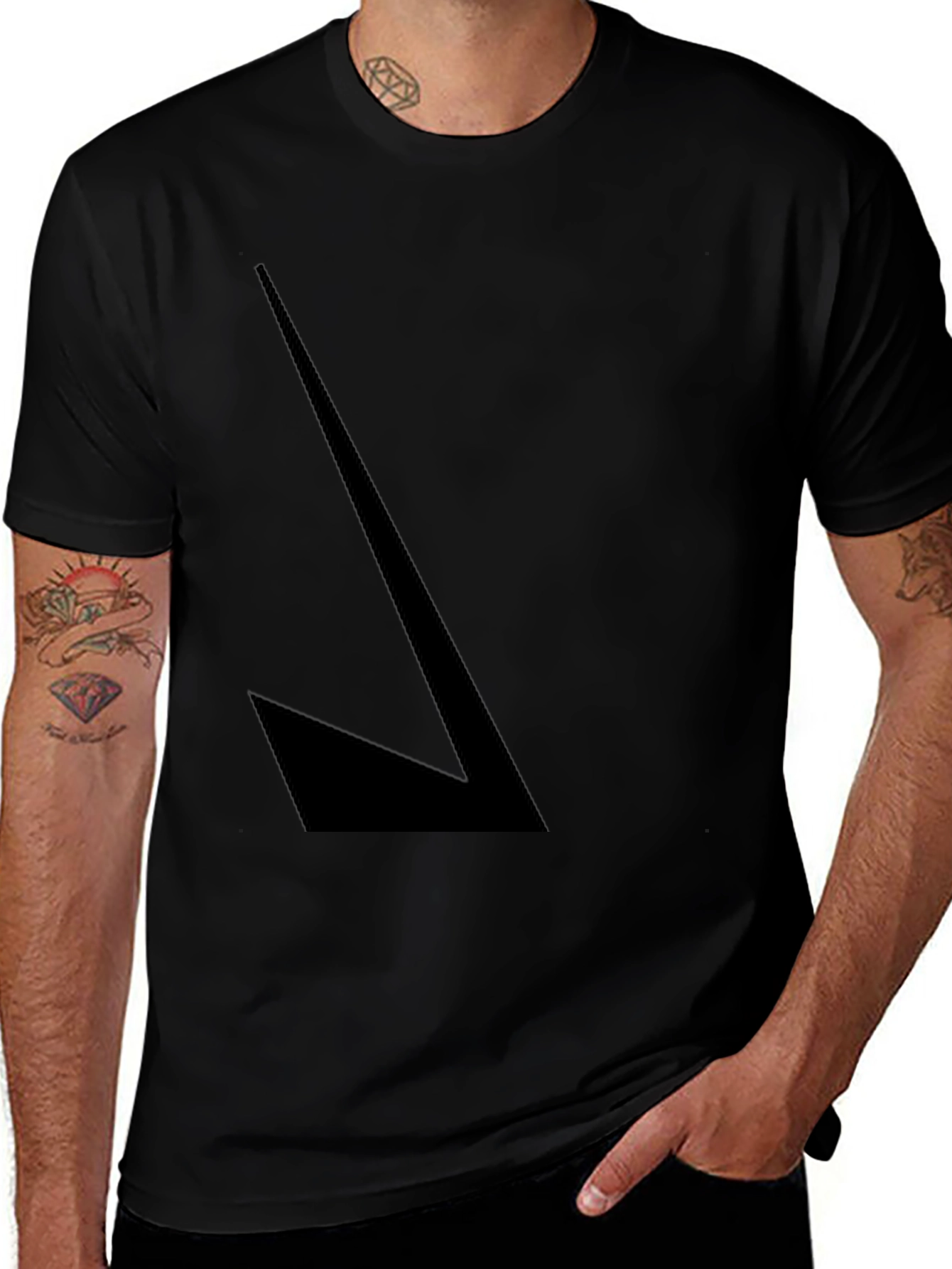 Mens Black T-Shirt - Graphic Design