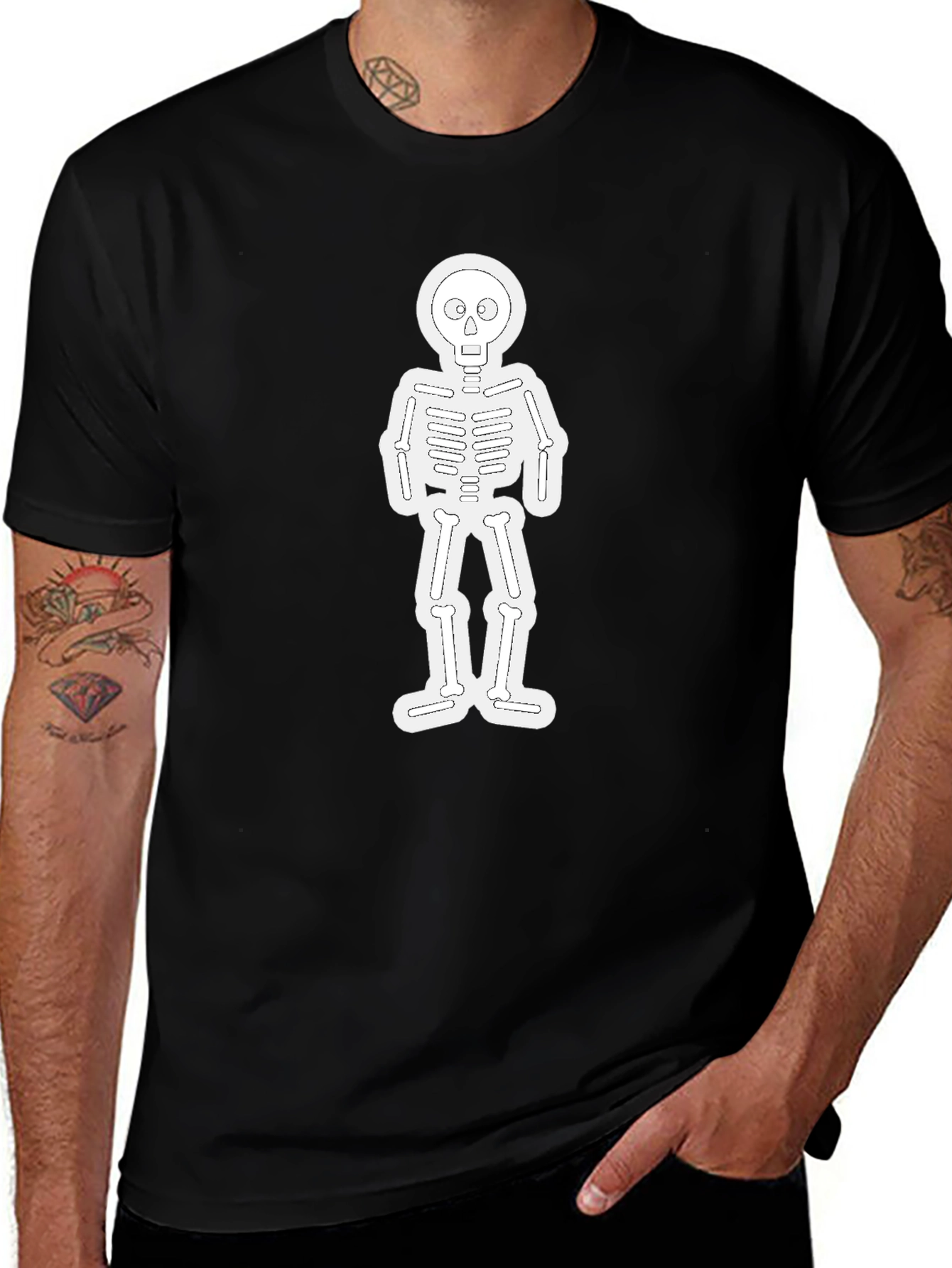 Skeleton Graphic Black T-Shirt - Halloween Ready