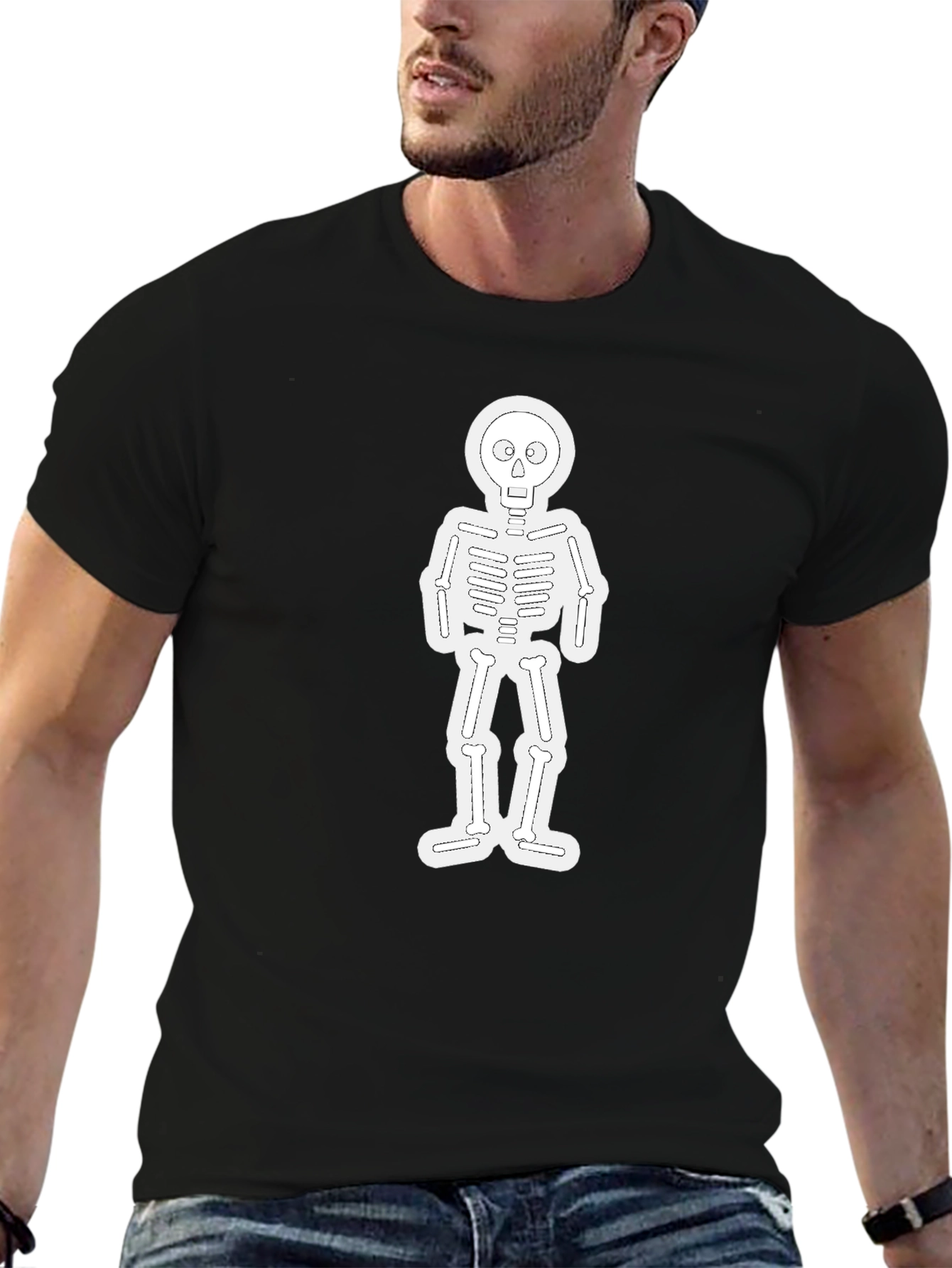 Skeleton Graphic Black T-Shirt - Halloween Ready