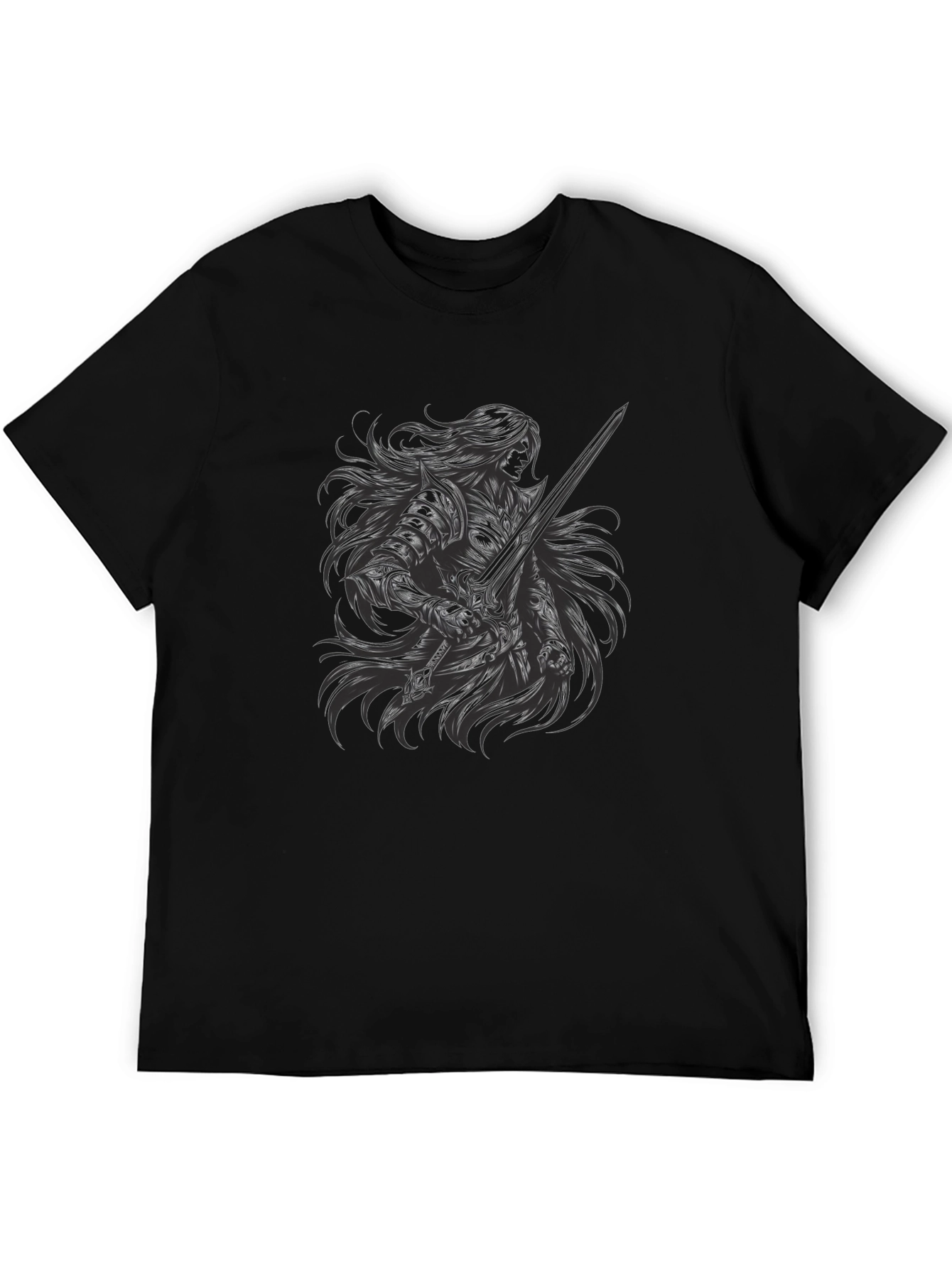 Dark Warrior Graphic Tee - Mens Black T-Shirt