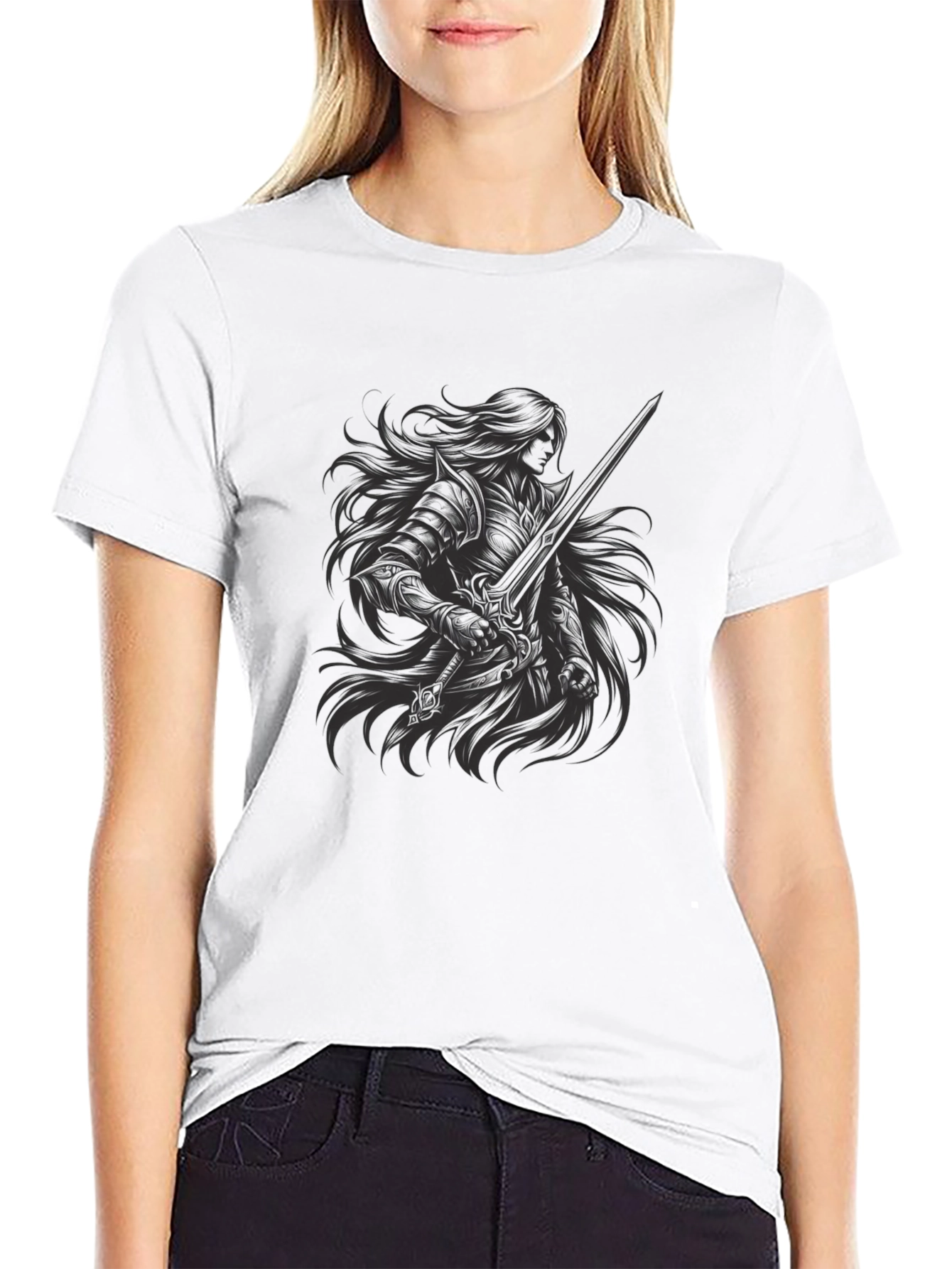 Dark Warrior Graphic Tee - Mens Black T-Shirt