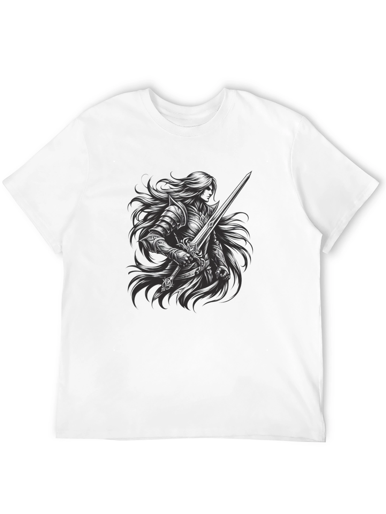 Dark Warrior Graphic Tee - Mens Black T-Shirt