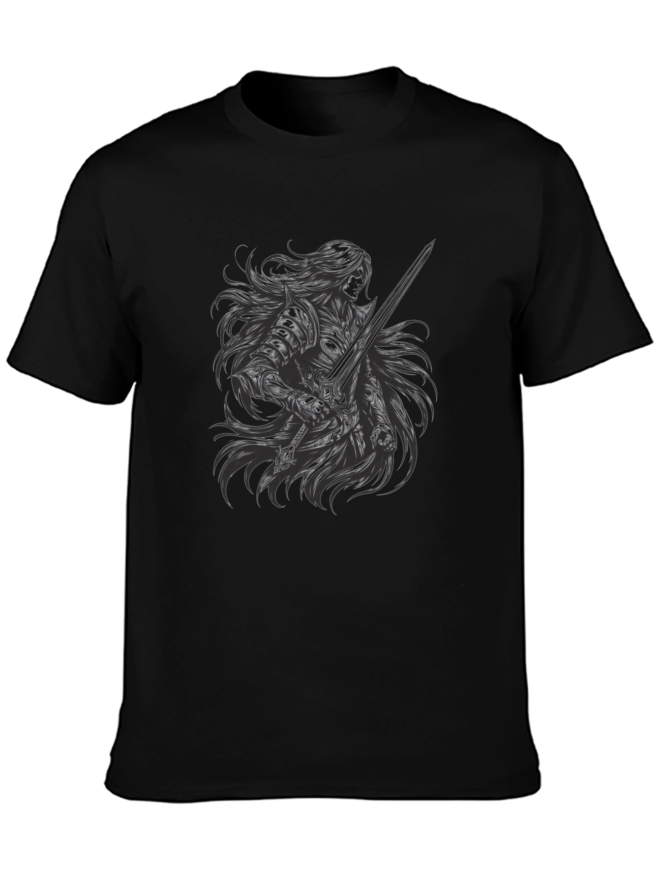 Dark Warrior Graphic Tee - Mens Black T-Shirt
