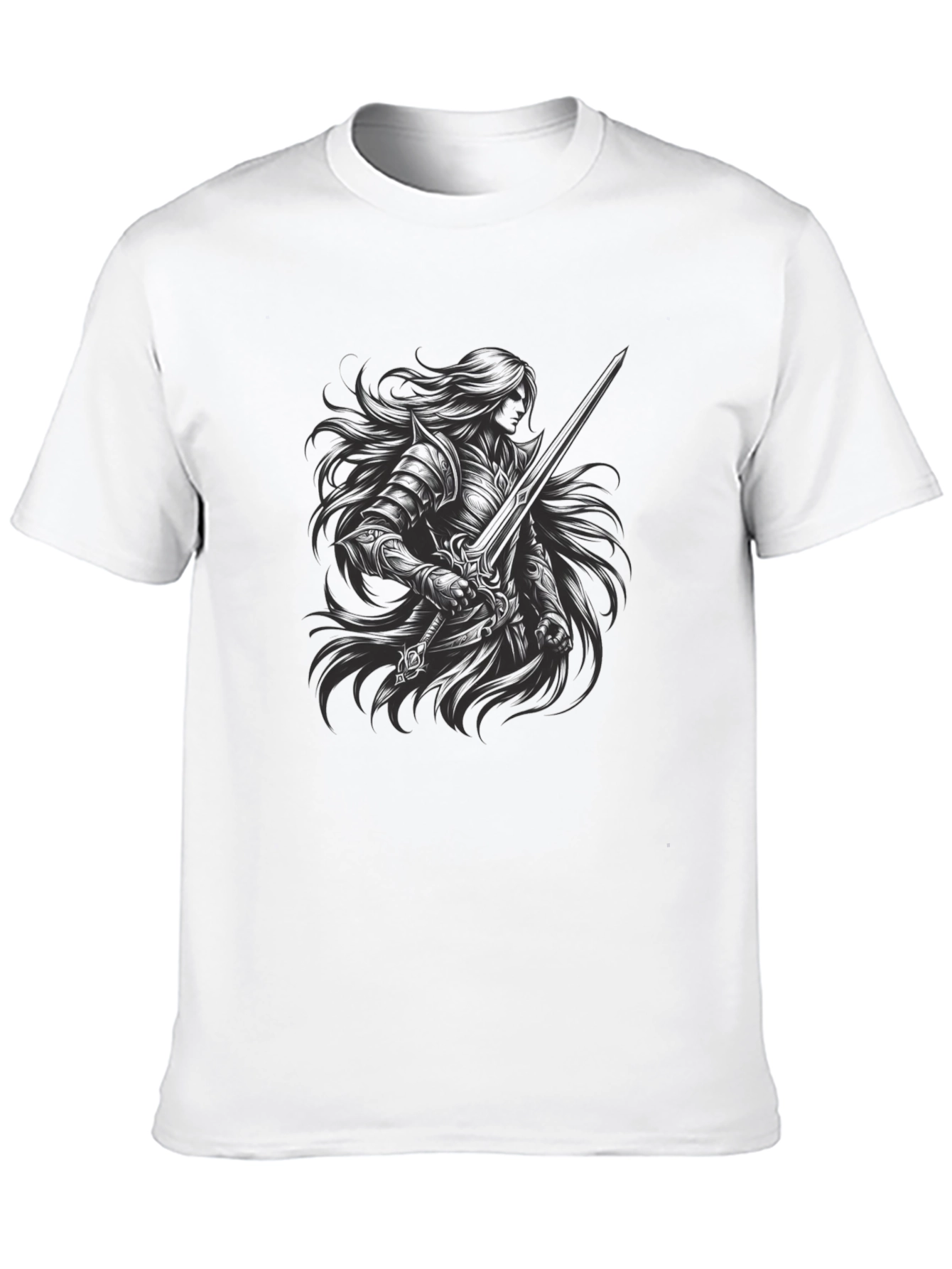 Dark Warrior Graphic Tee - Mens Black T-Shirt