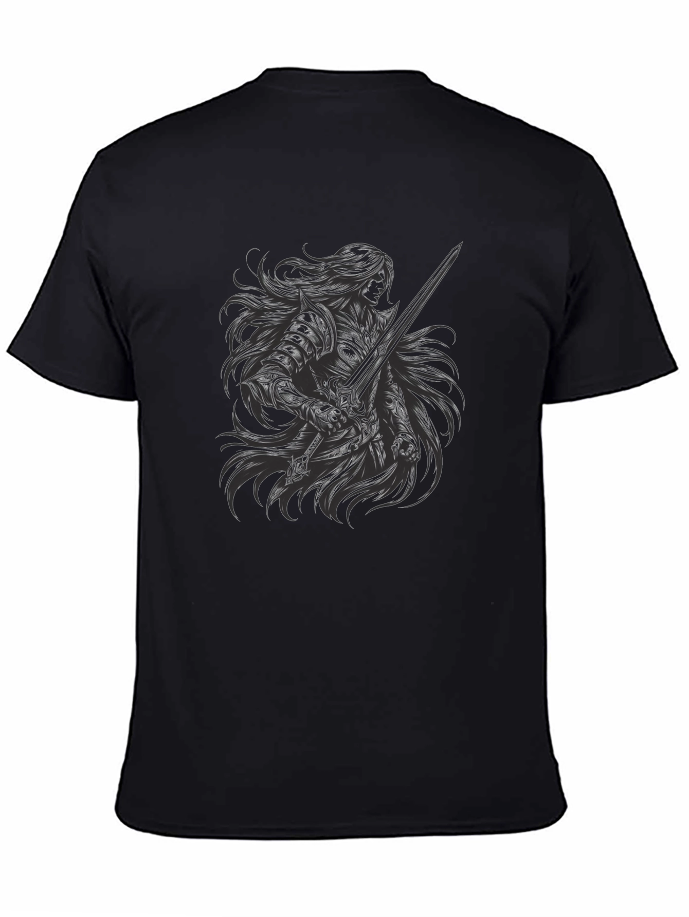 Dark Warrior Graphic Tee - Mens Black T-Shirt