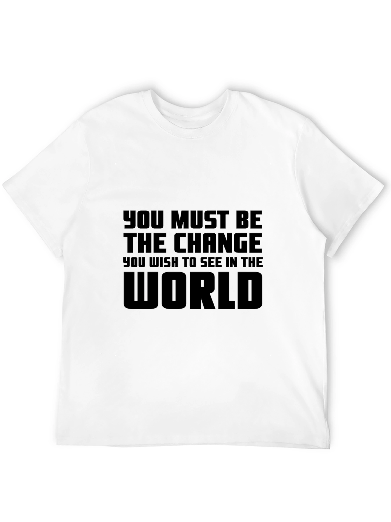 Inspirational Quote Tee - Be the Change Black Shirt