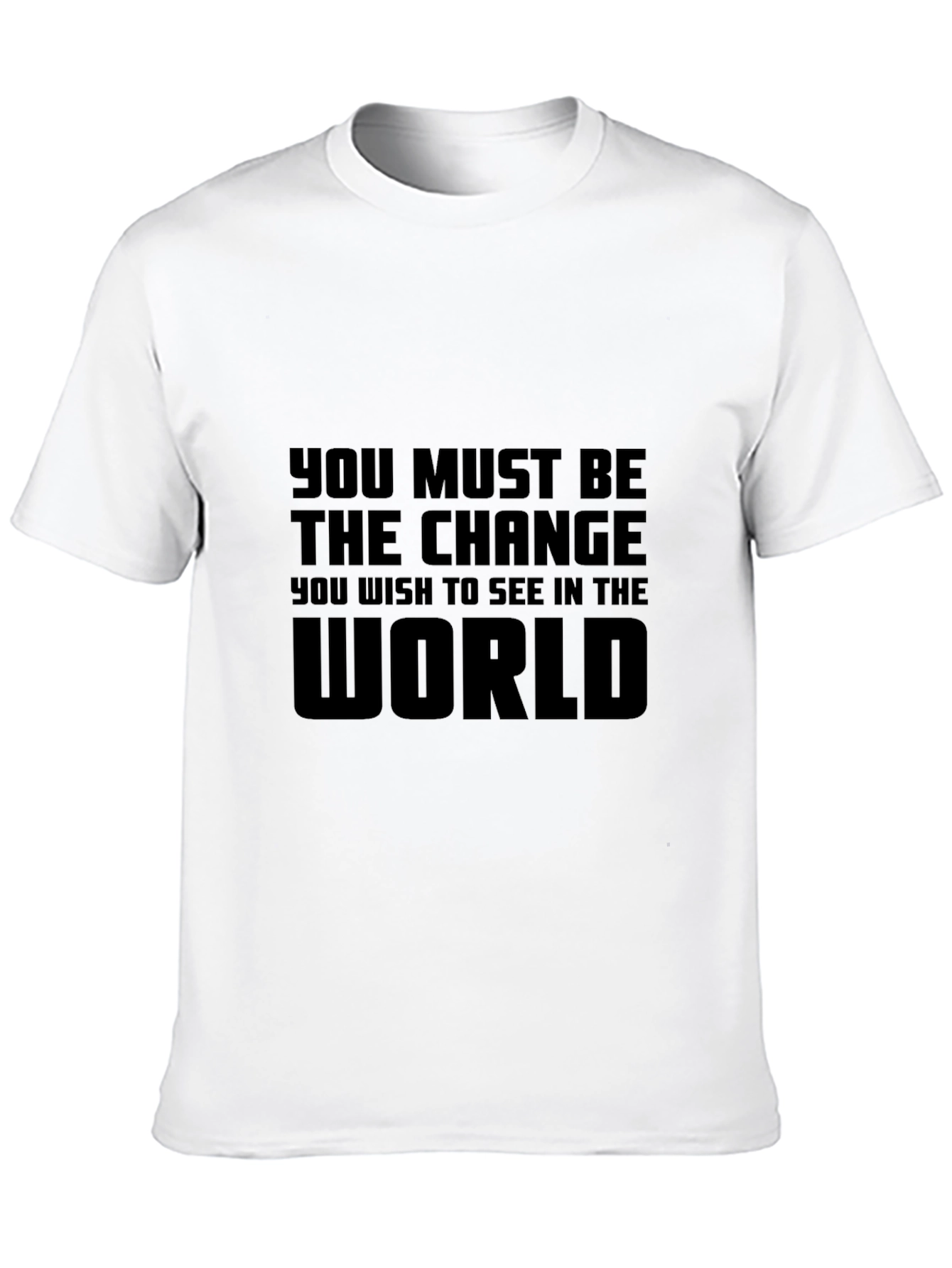 Inspirational Quote Tee - Be the Change Black Shirt