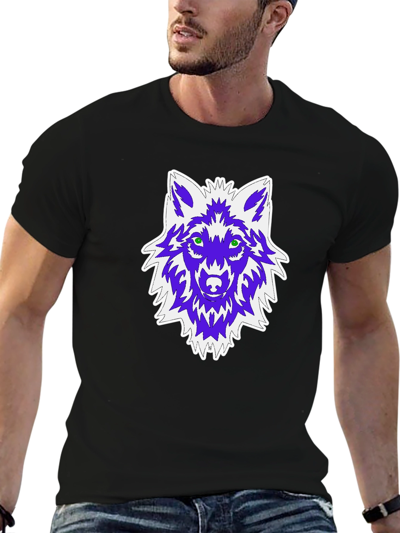 Wolf Graphic Black T-Shirt