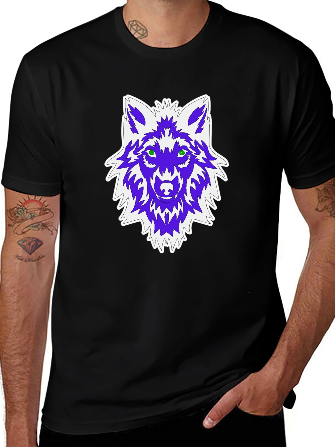 Wolf Graphic Black T-Shirt