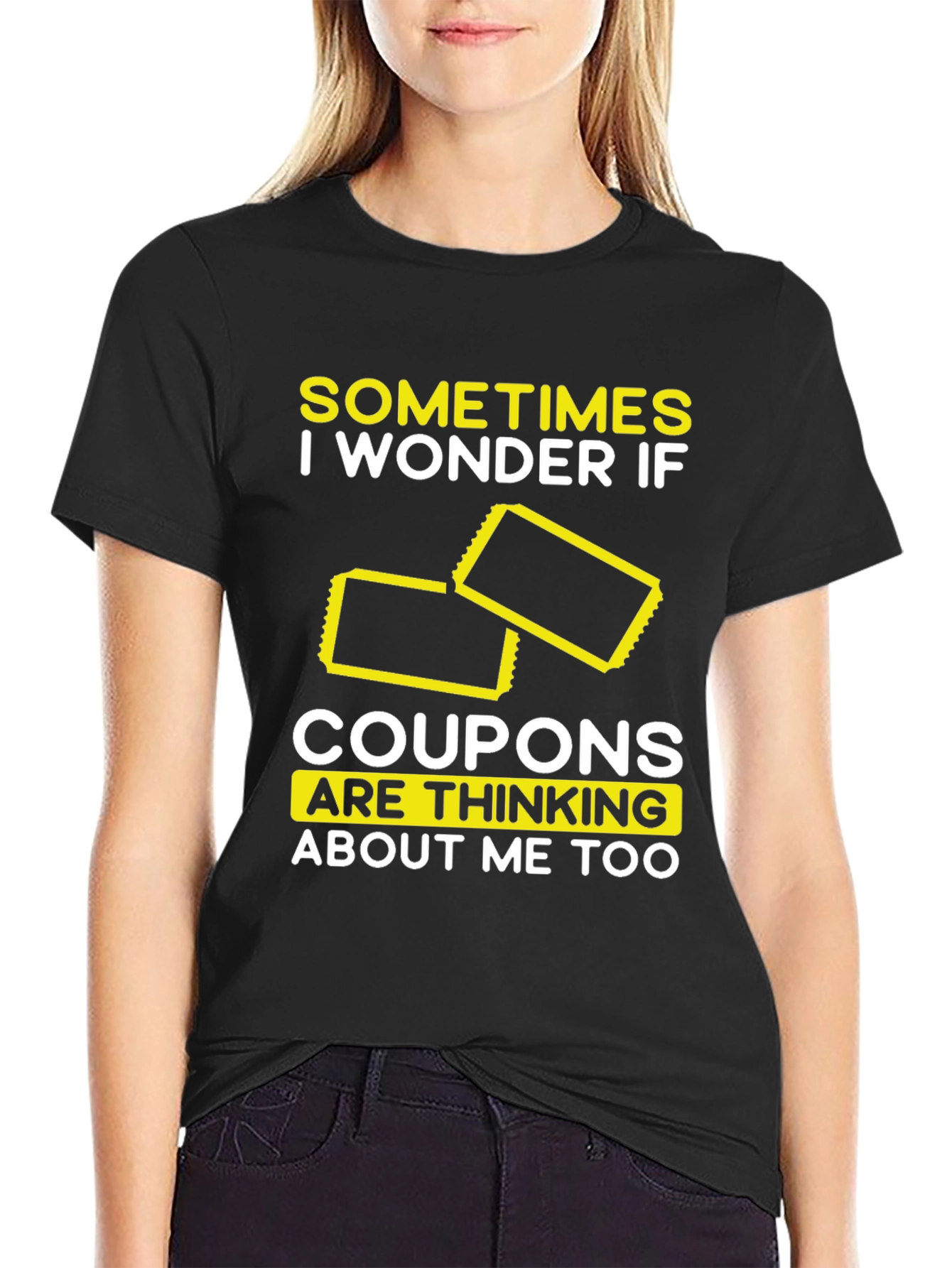 Coupon Thinking T-Shirt Funny Graphic Tee