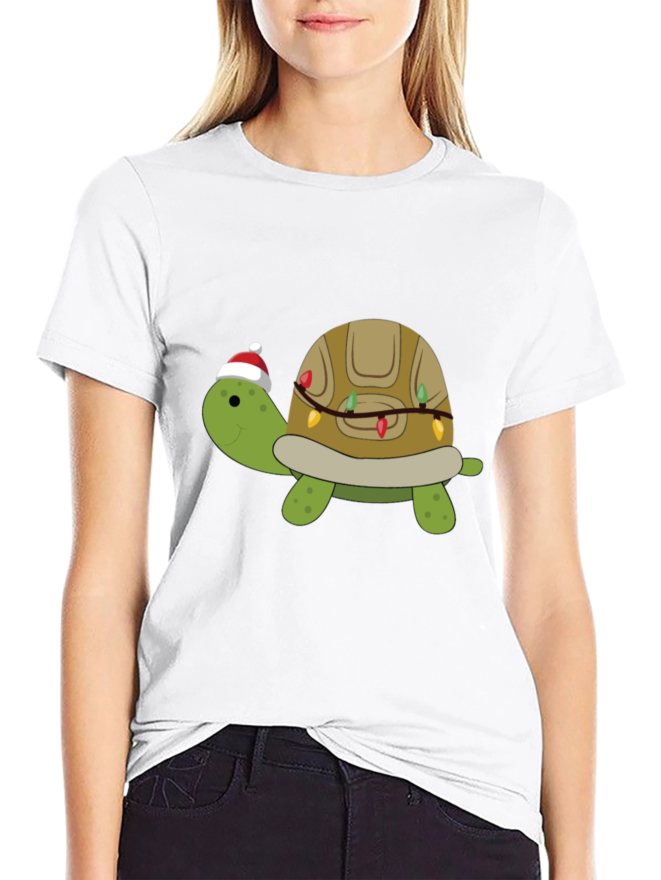 Festive Turtle Graphic Tee - Holiday Fun!