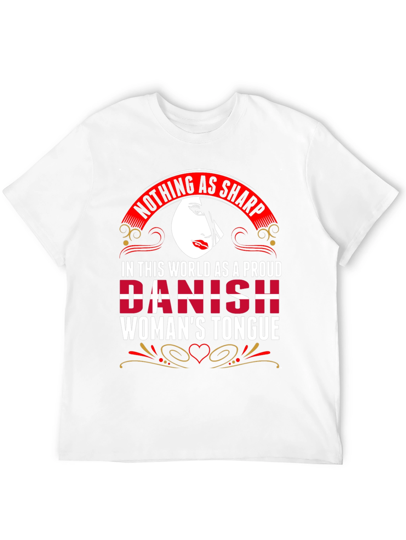 Proud Danish Womans Tongue Graphic Tee