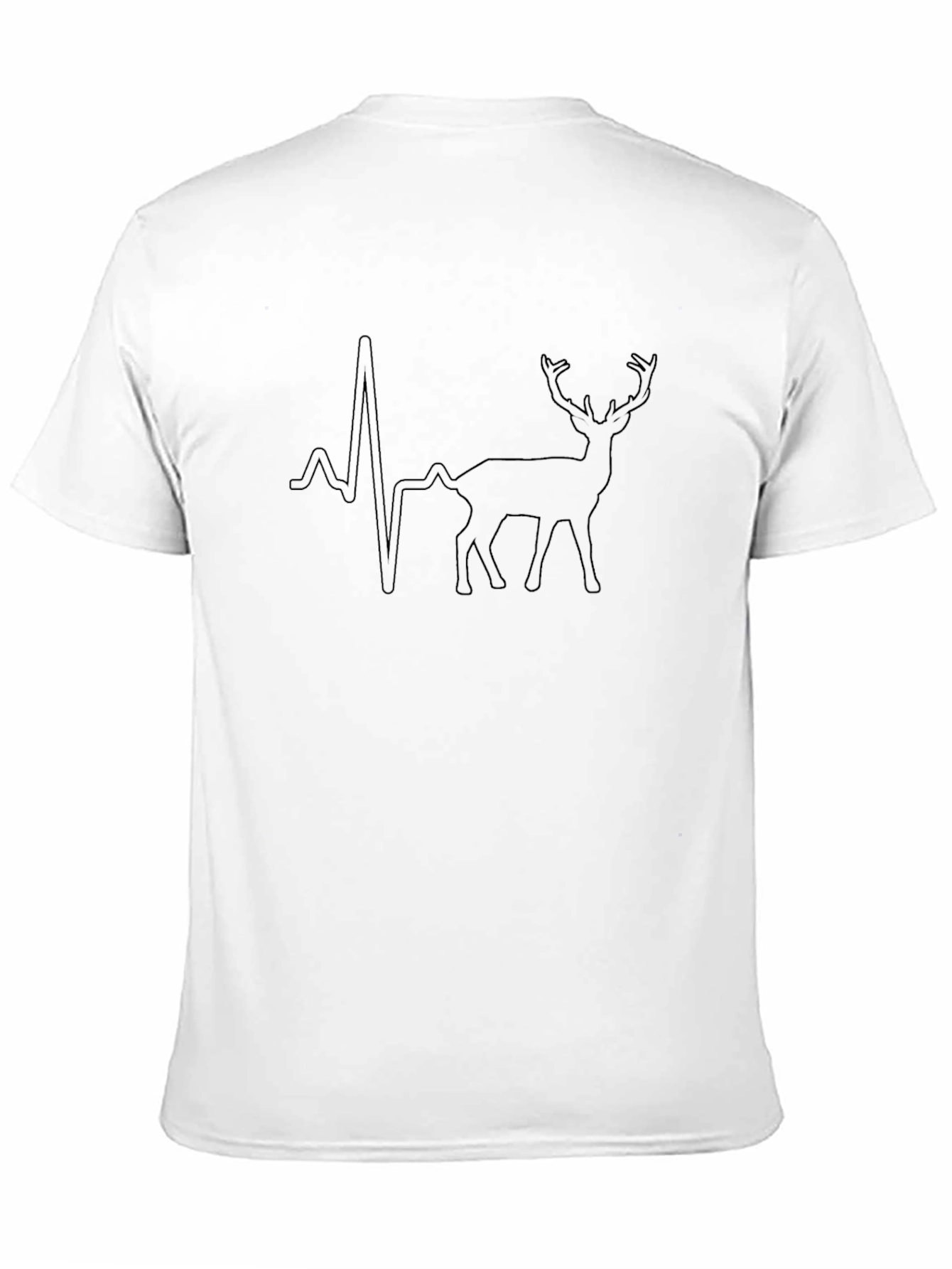 Deer Heartbeat Graphic Tee - Black T-Shirt