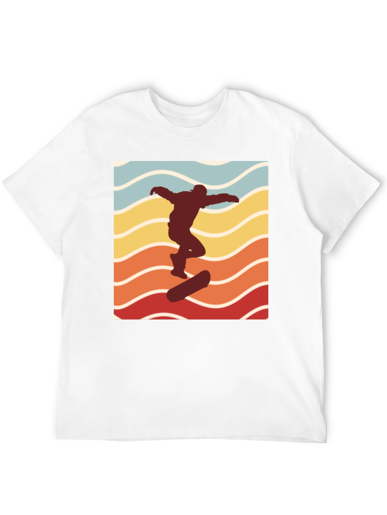 Retro Skateboarder Graphic T-Shirt - Black