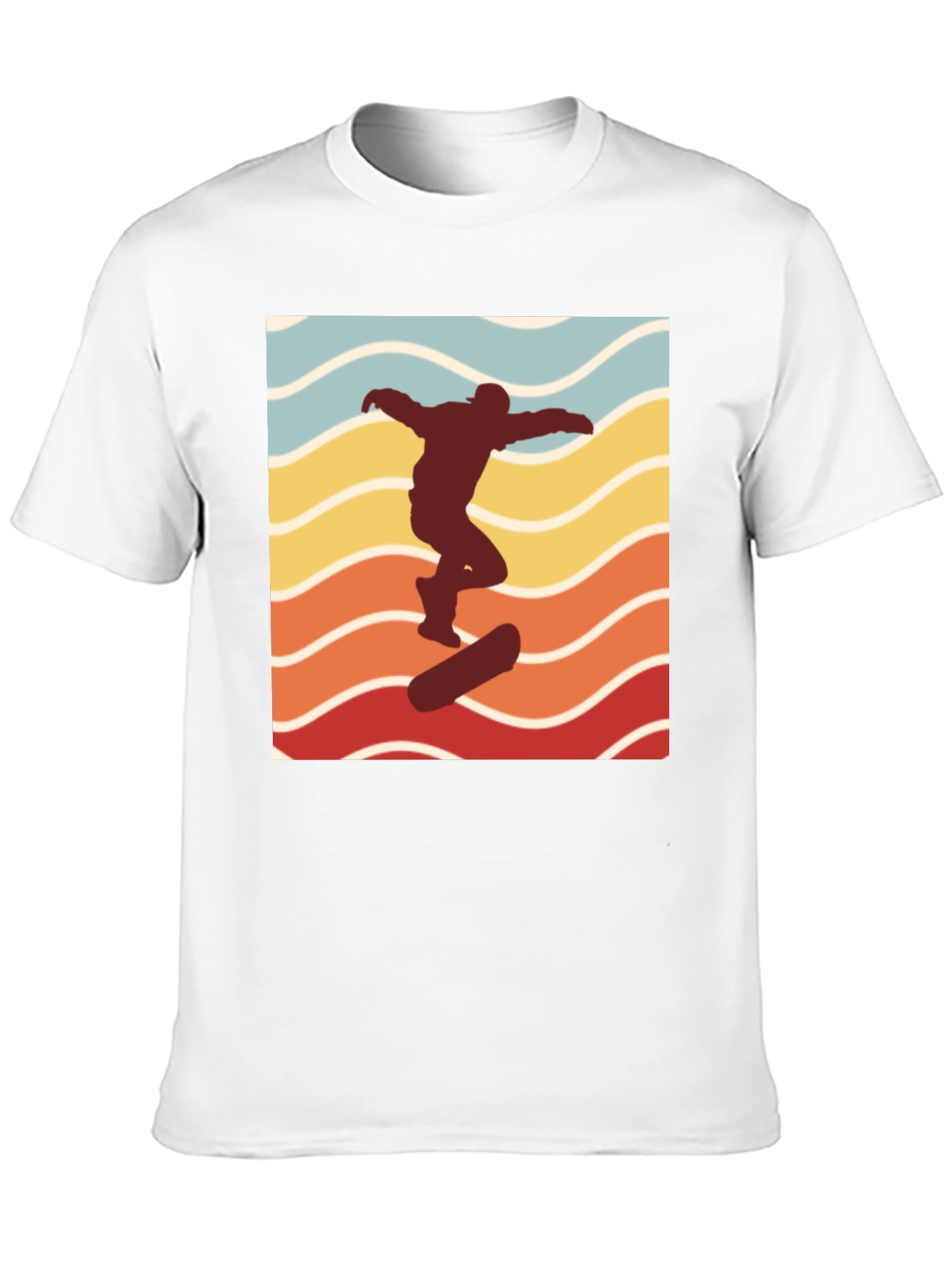 Retro Skateboarder Graphic T-Shirt - Black