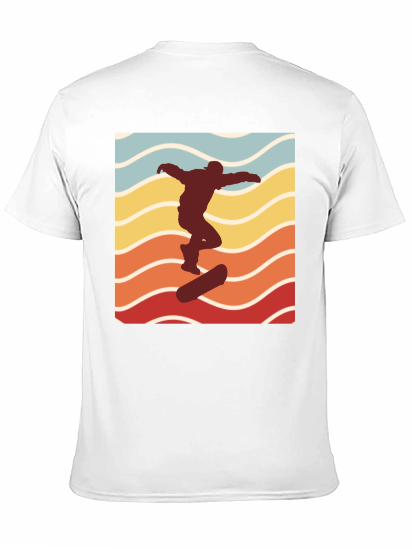 Retro Skateboarder Graphic T-Shirt - Black