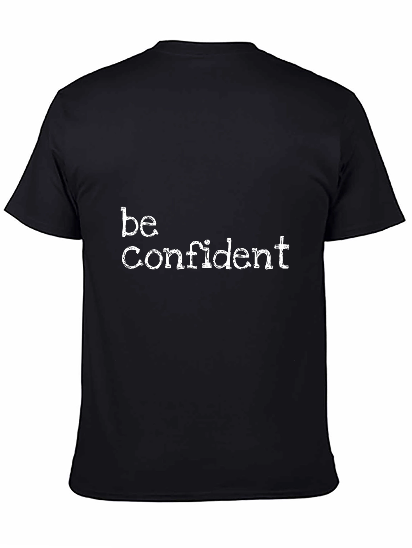 Be Confident Graphic Black T-Shirt