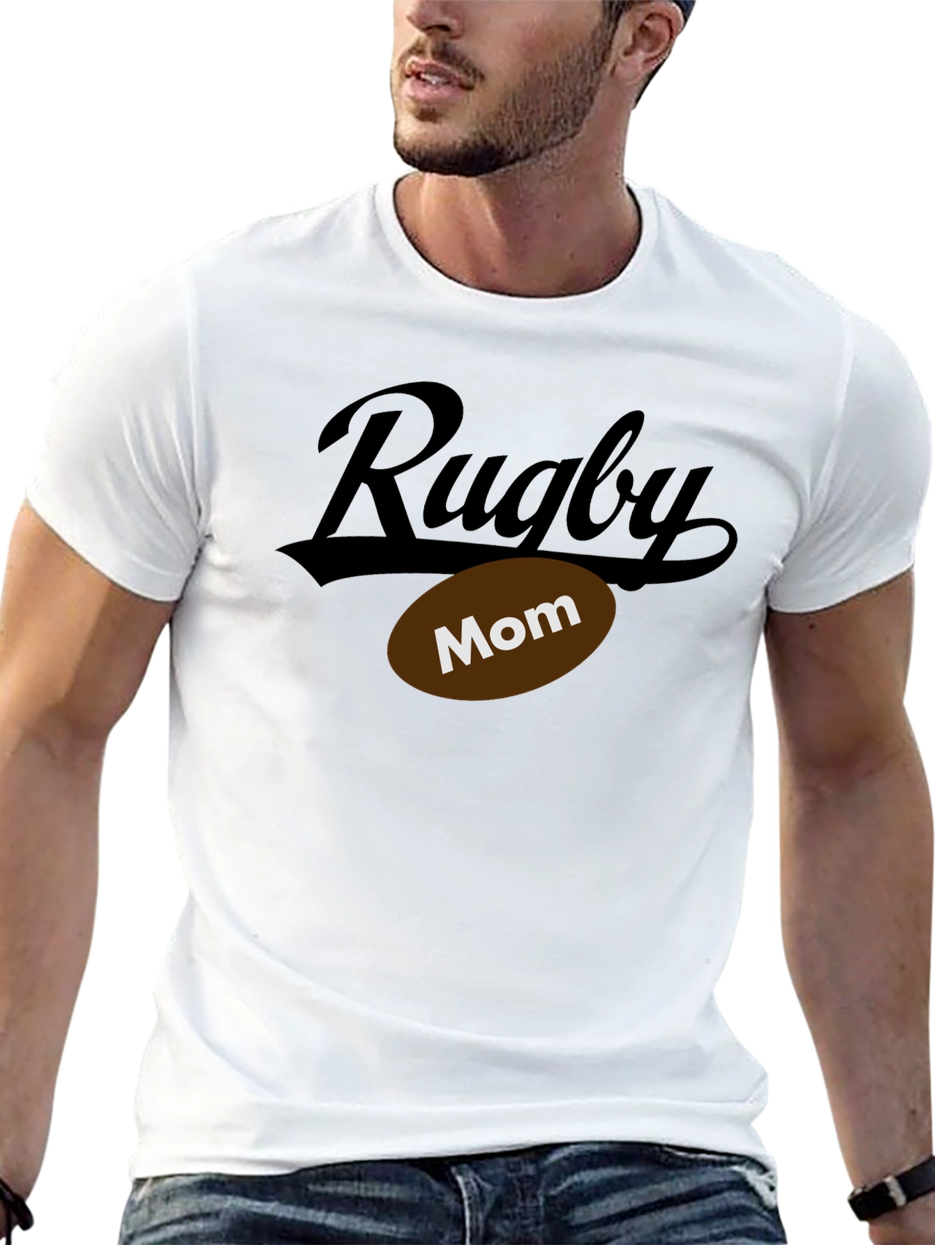 Rugby Mom Black T-Shirt