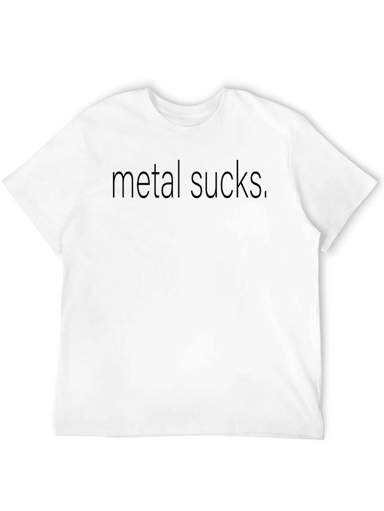 Metal Sucks Graphic Tee - Anti-Metal Humor T-Shirt