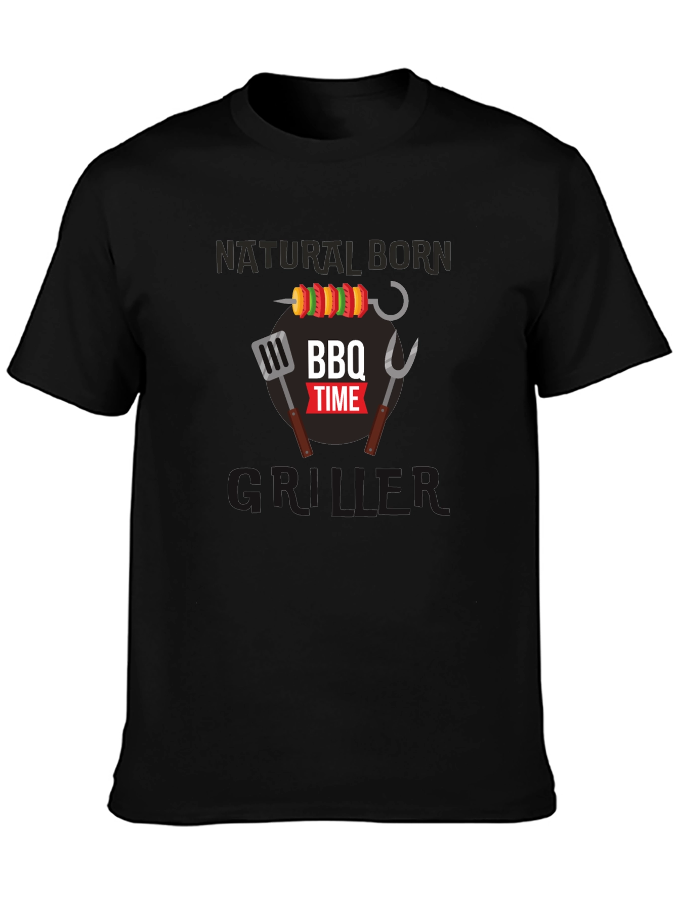 Natural Born Griller BBQ Time Graphic T-Shirt