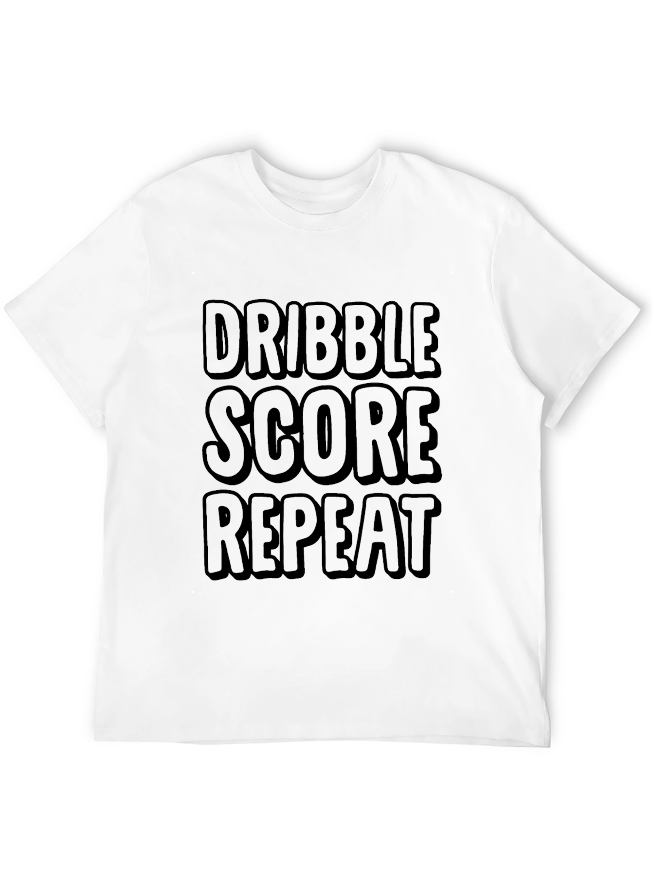 Dribble Score Repeat Black T-Shirt